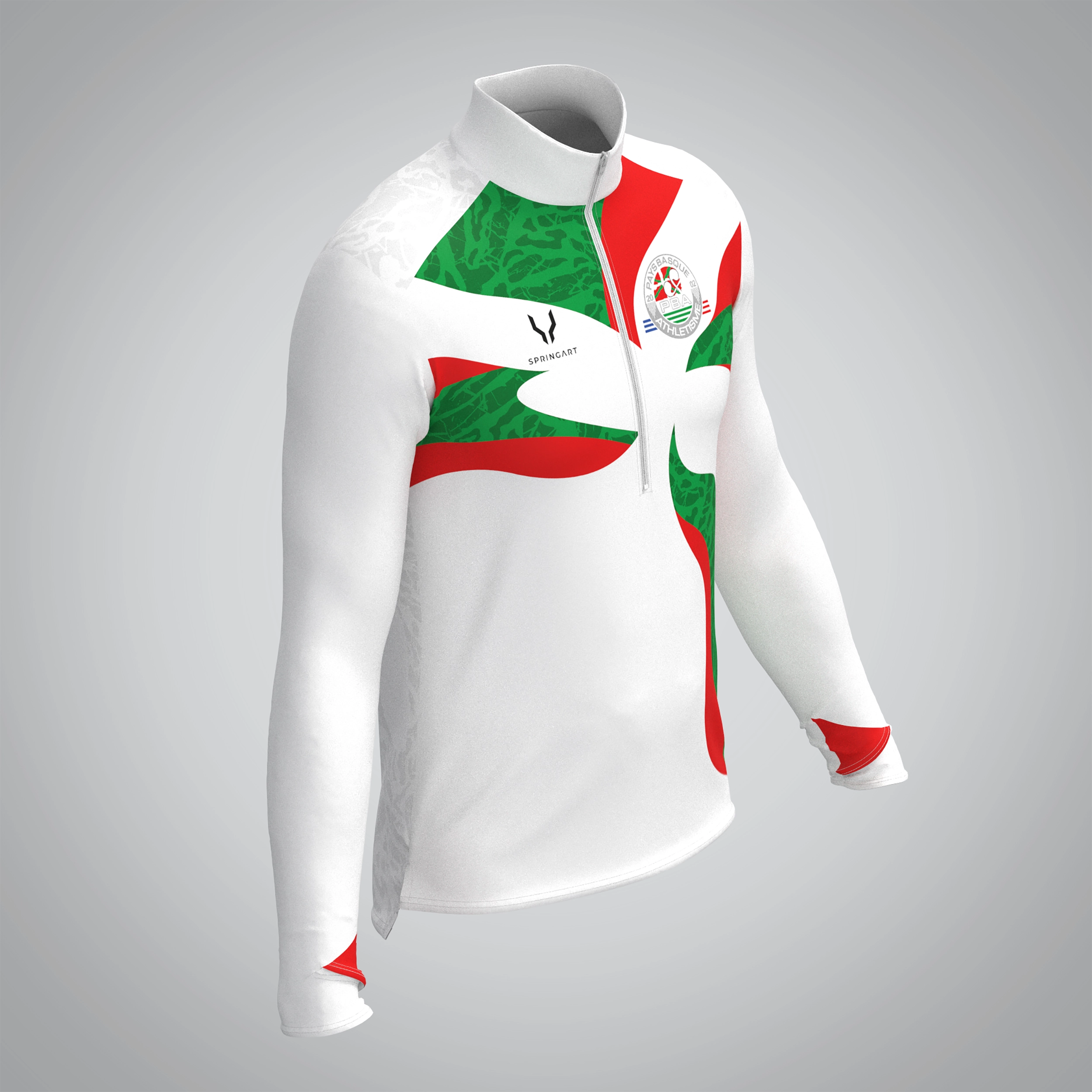 Quart Zip Homme Pays Basque athlétisme