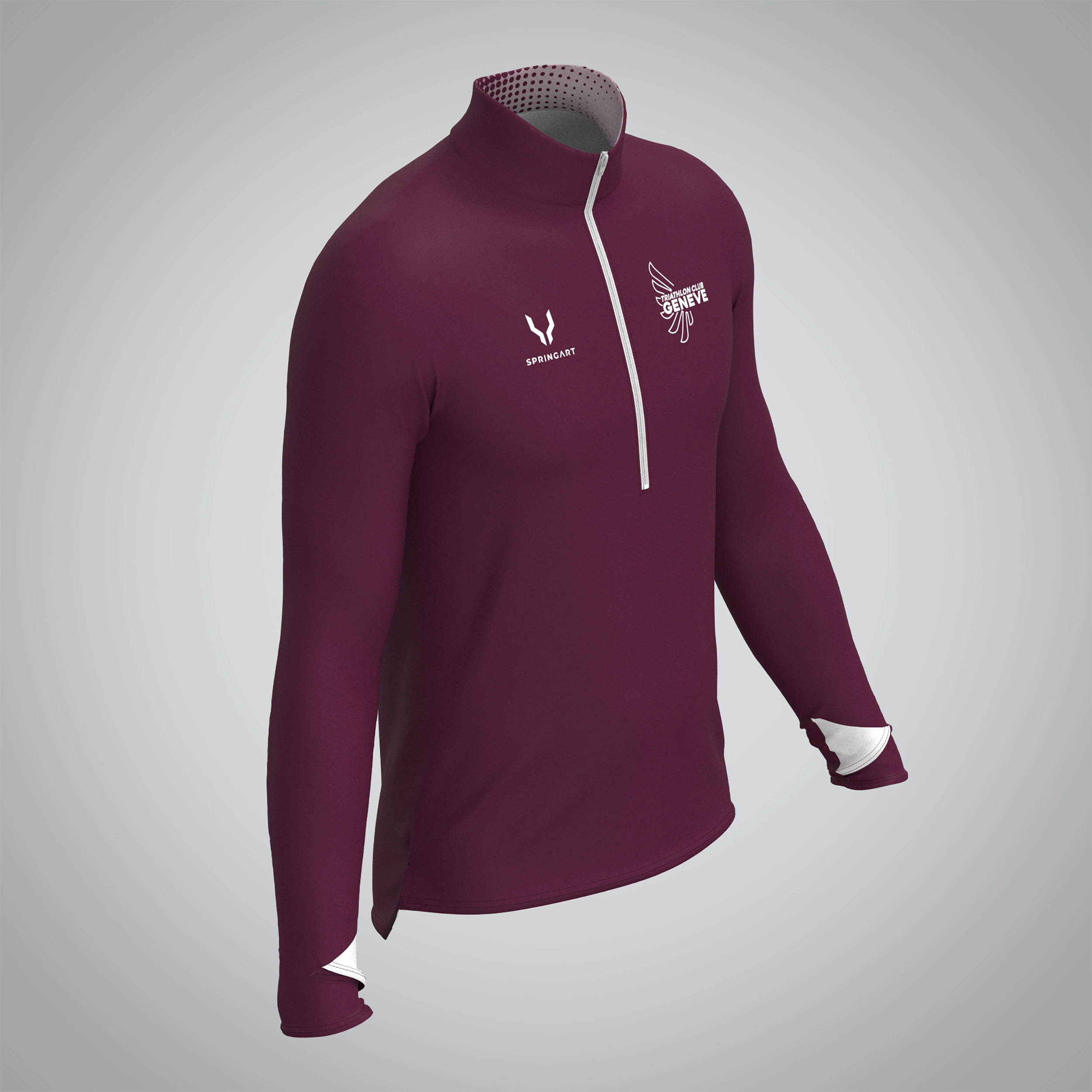 Quart Zip Homme Triathlon Club Genève