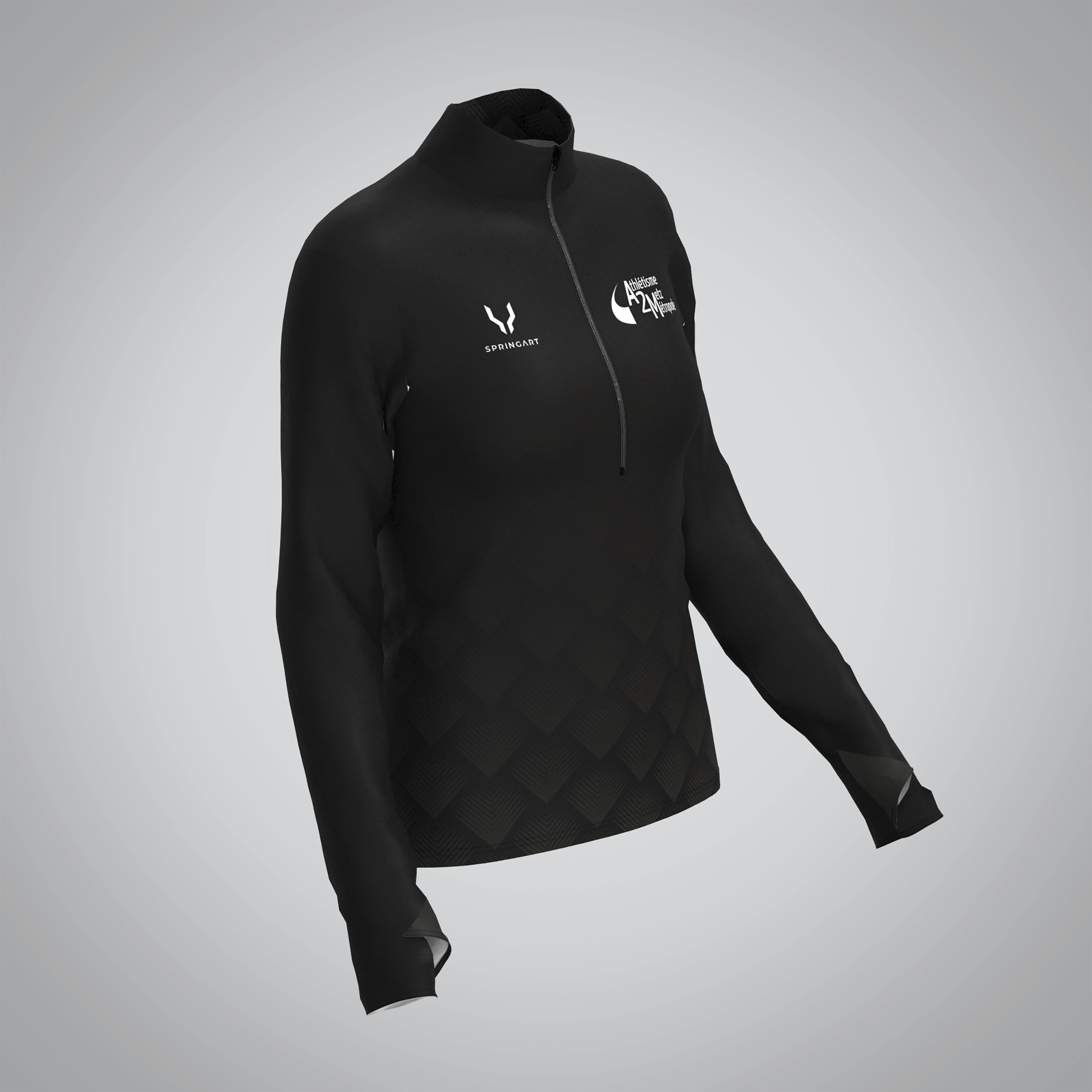 Quart Zip Femme Athlétisme Metz Métropole