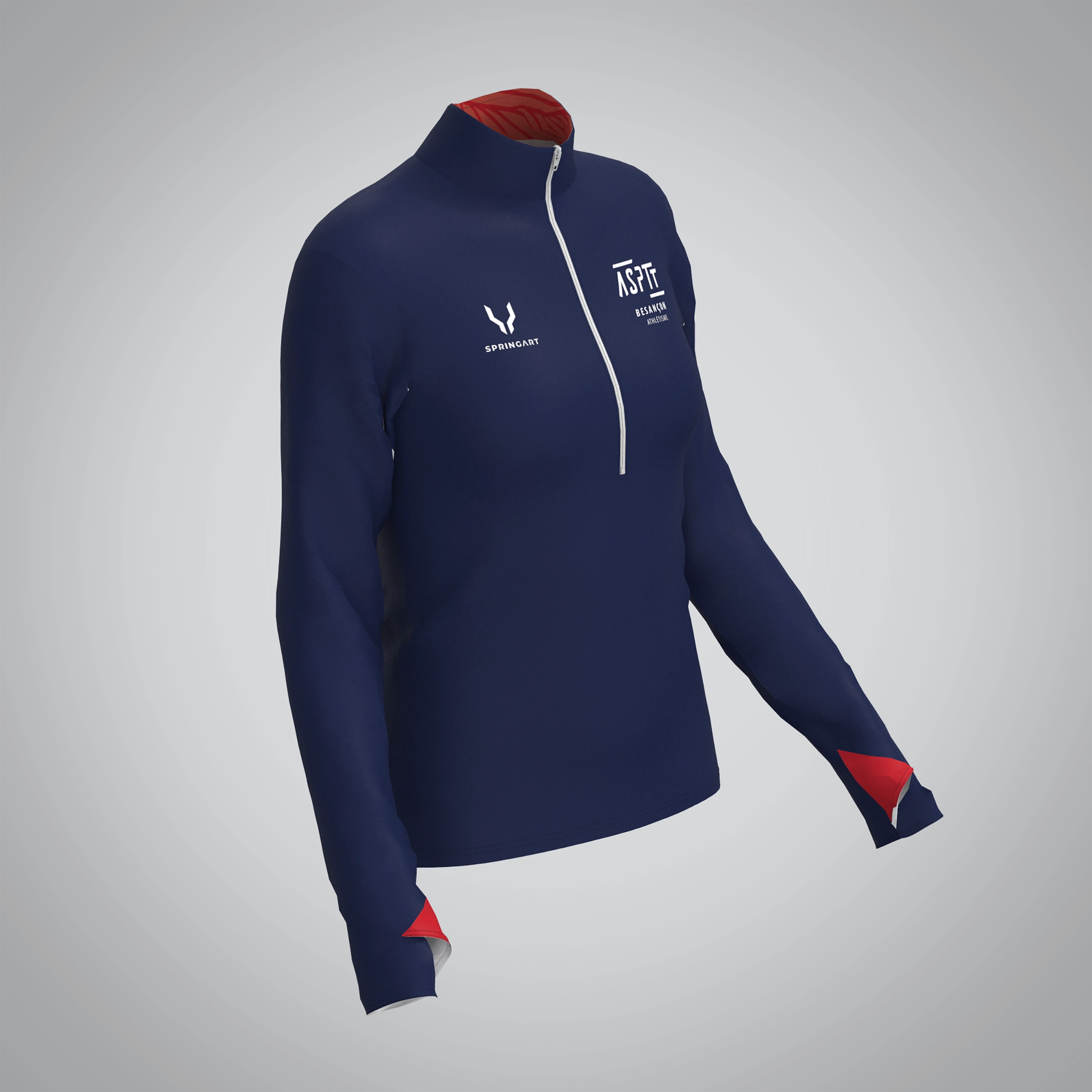 Quart Zip Femme ASPTT Besançon Athlétisme