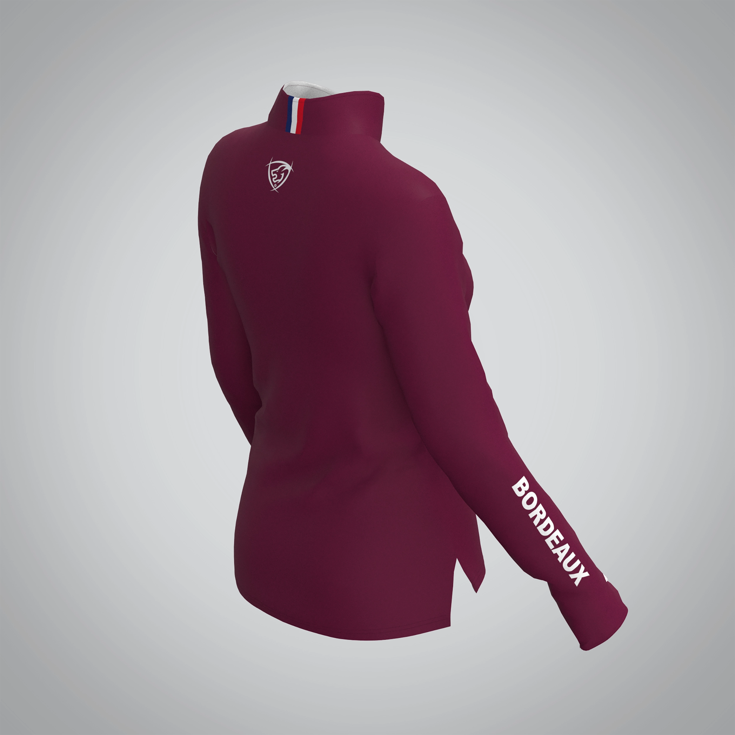 Quart Zip Femme Bordeaux Athlétisme