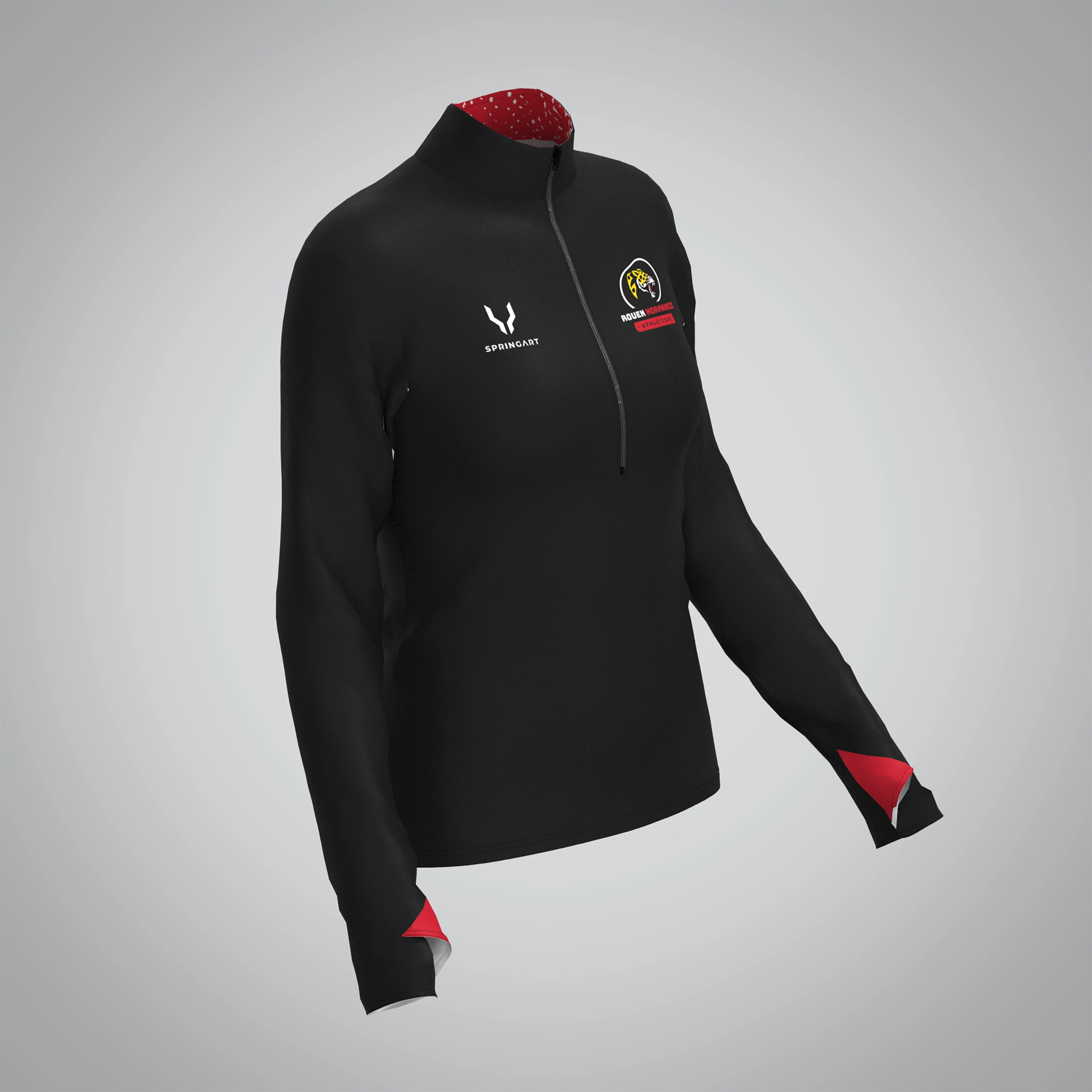 Quart Zip Femme Rouen Normandie Athlétisme