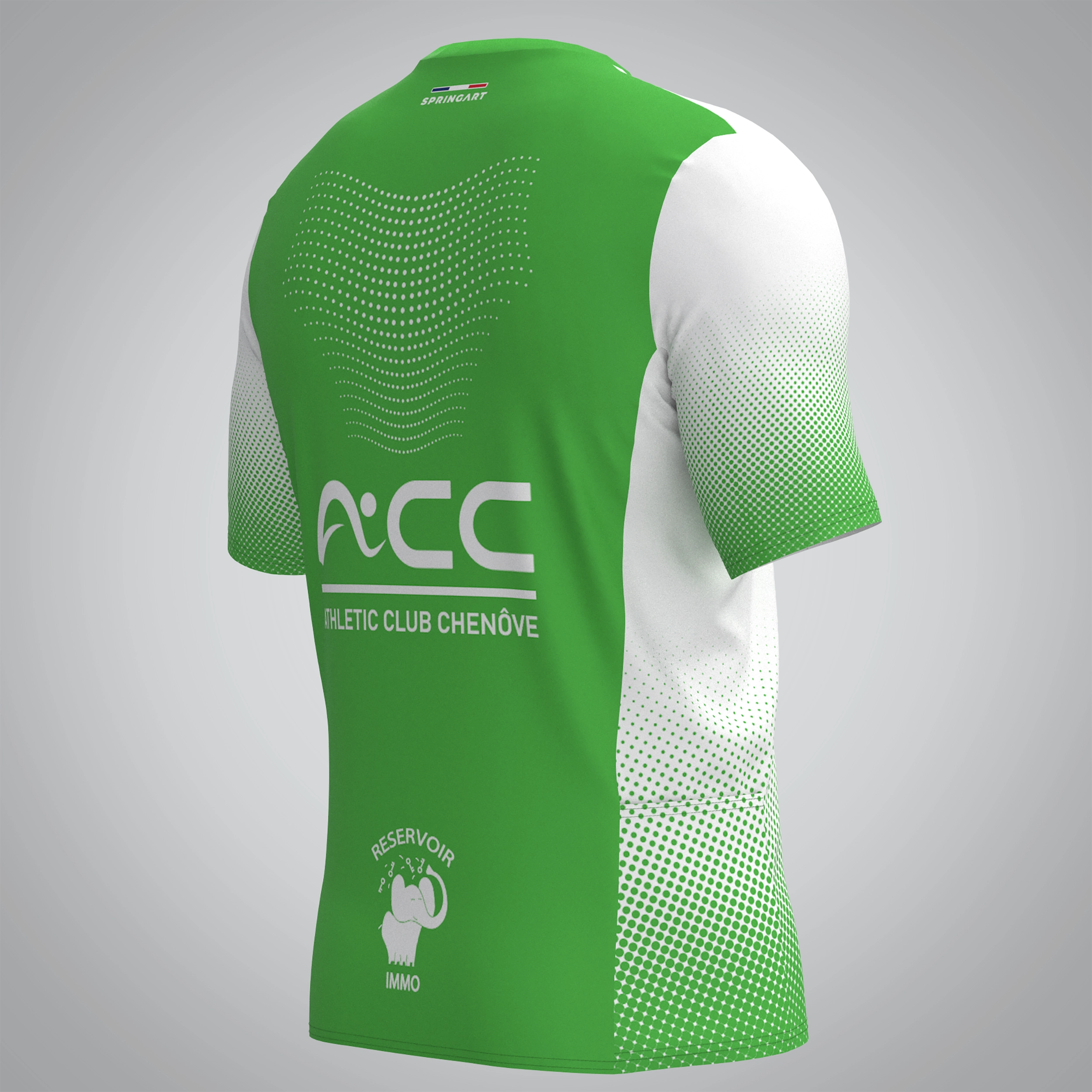 T-shirt Trail zip Homme V2.1 Athletic club Chenove