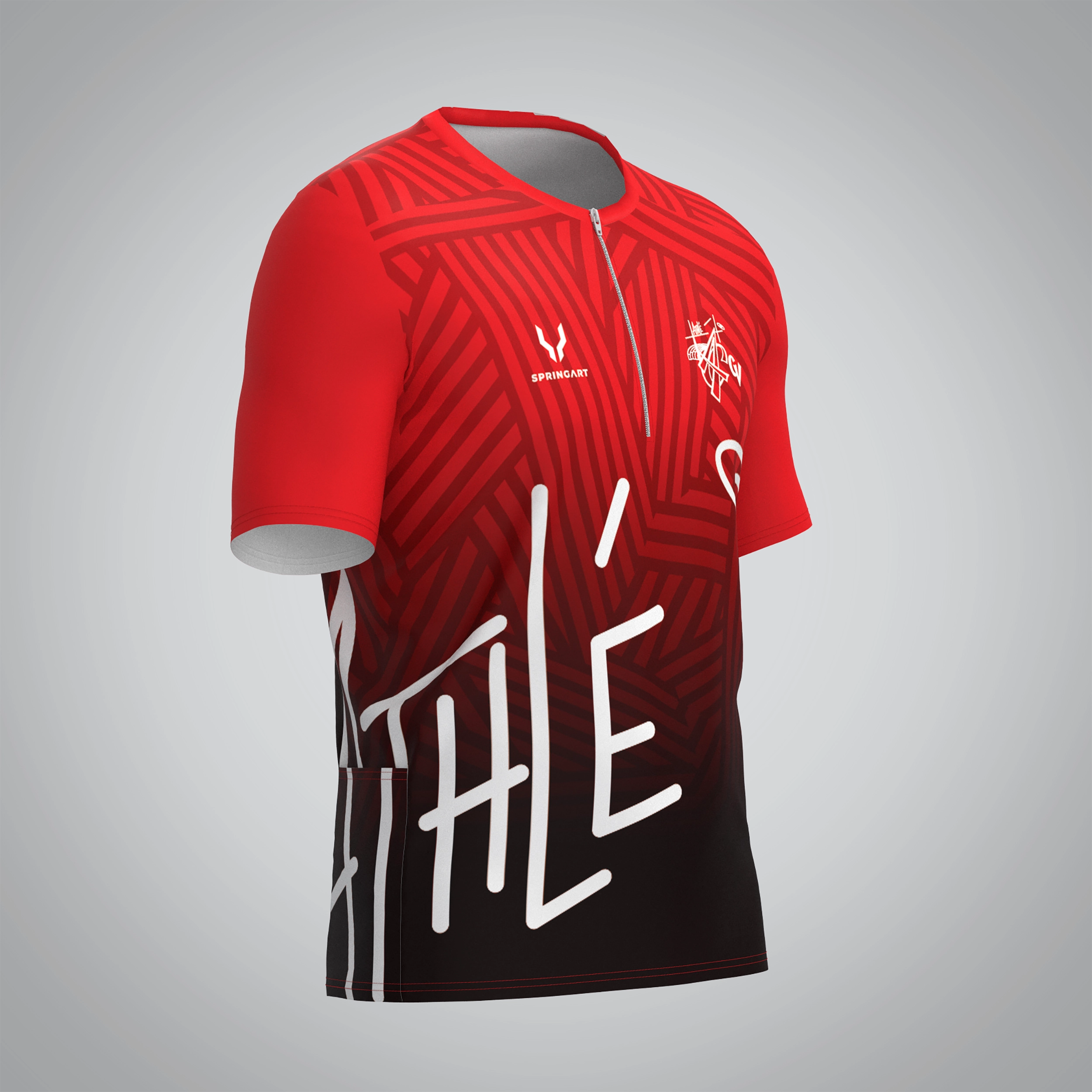 T-shirt Trail zip Homme V2.1 AGCV Athlétisme