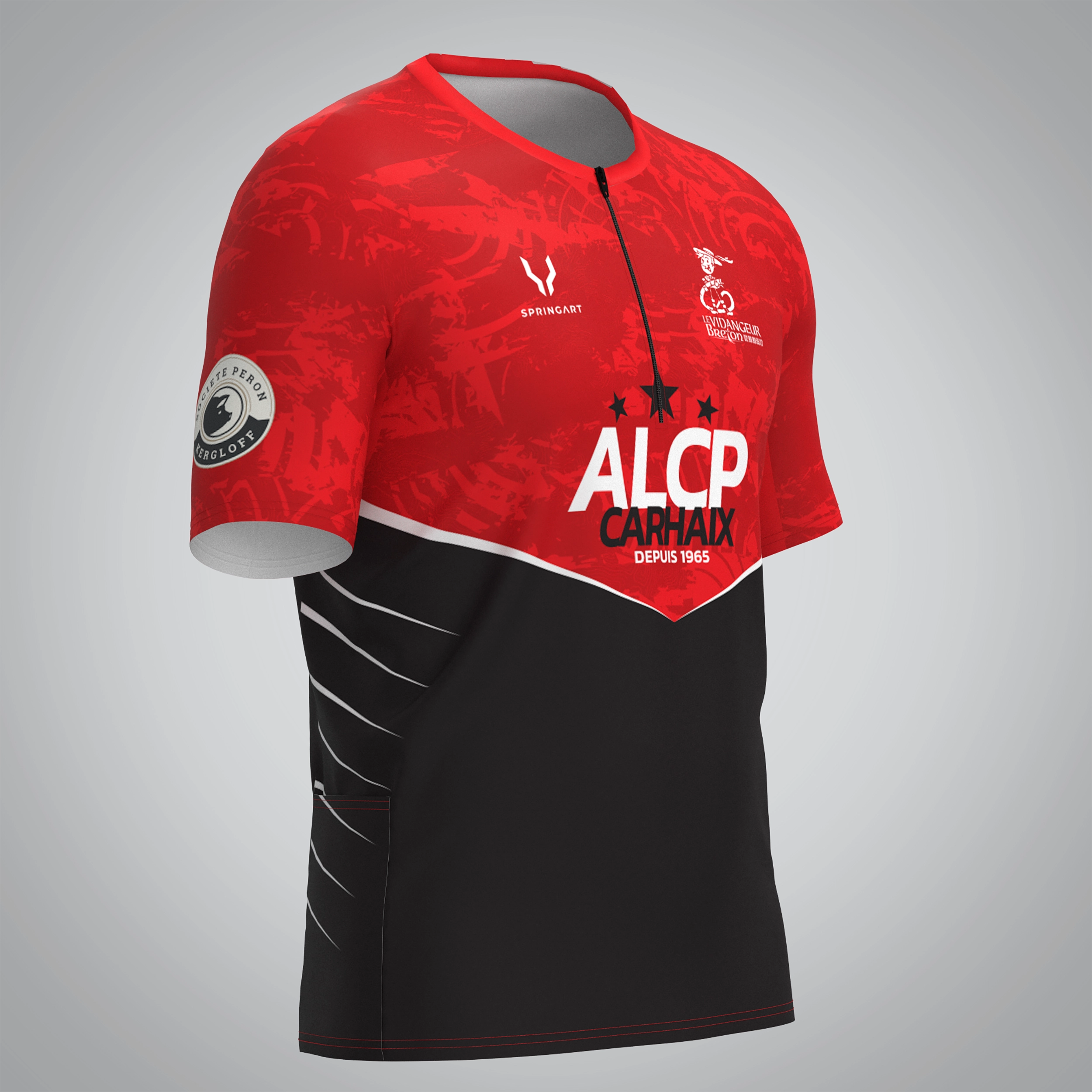 T-shirt Trail zip Homme V2.1 ALCP Carhaix