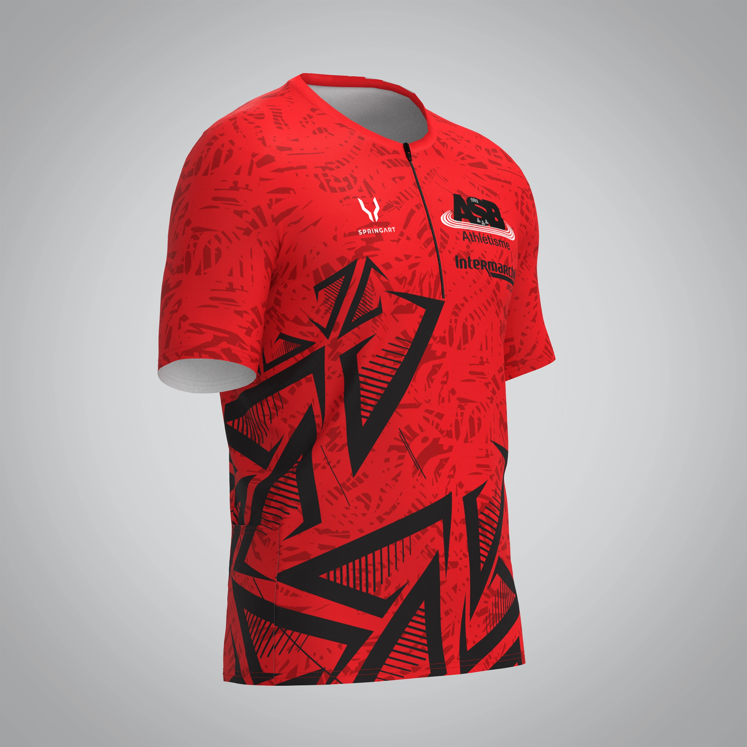 T-shirt Trail zip Homme V2.1 AS Bégard