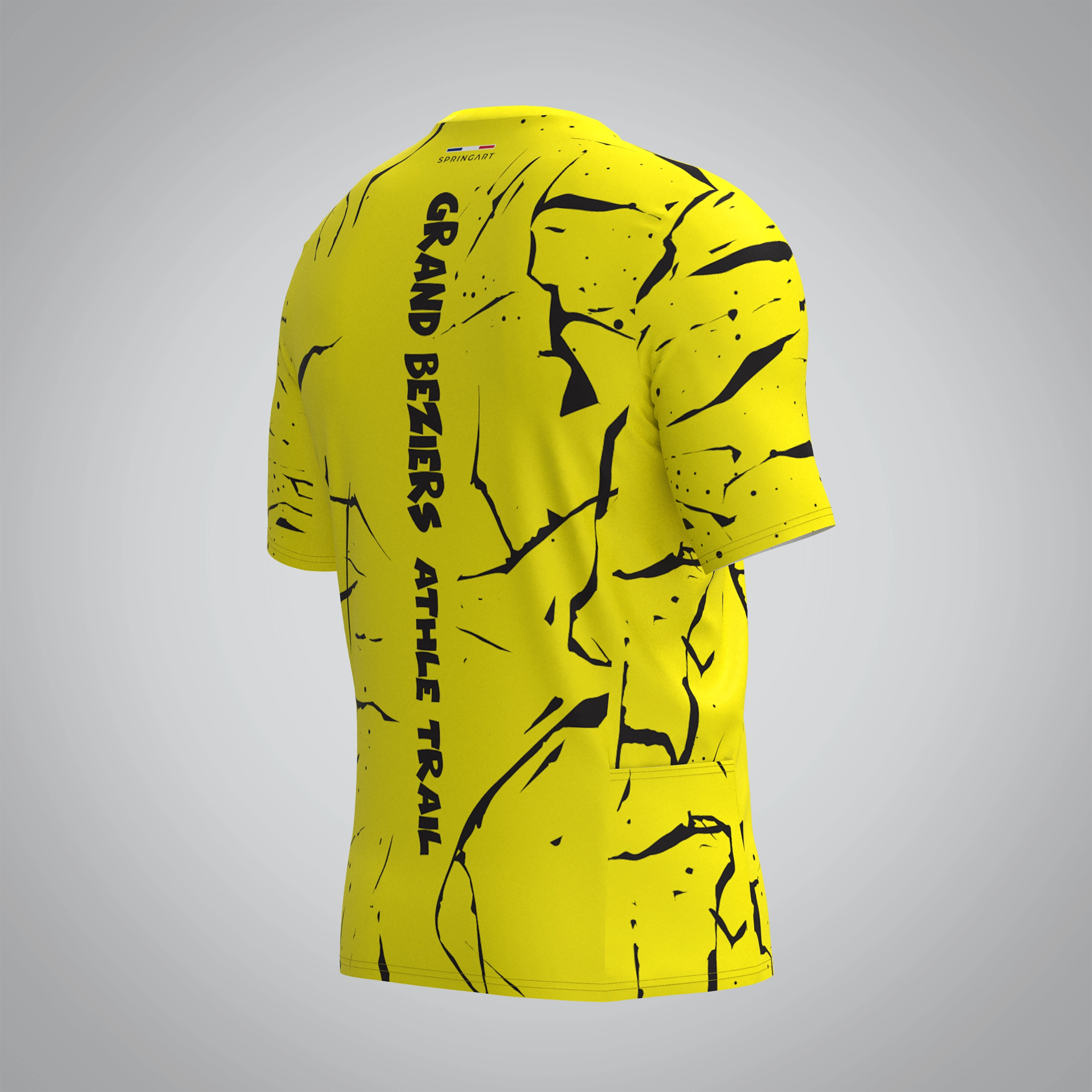 T-shirt Trail zip Homme V2.1 Grand Bèziers Athlétisme