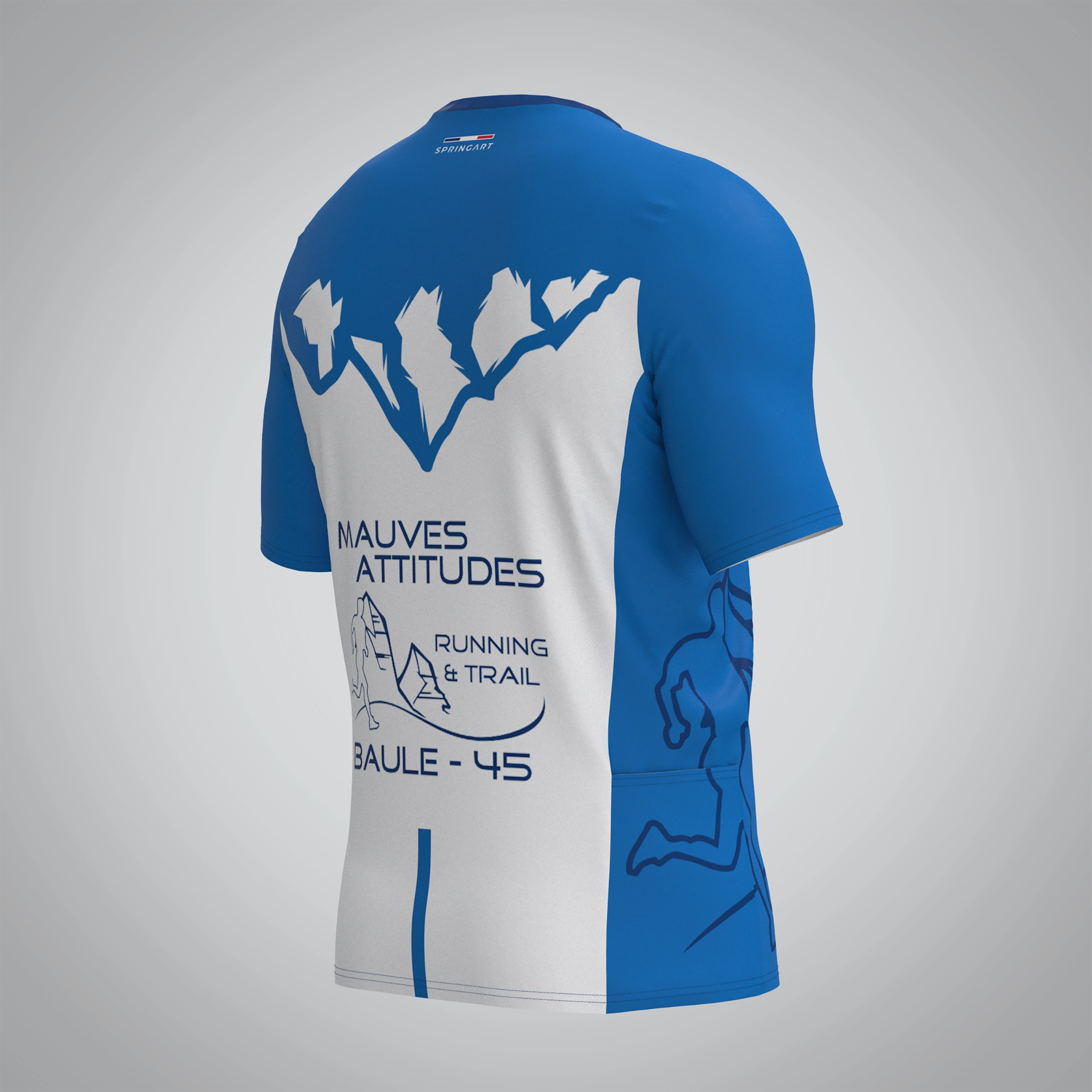 T-shirt Trail zip Homme V2.1 Mauves Attitudes