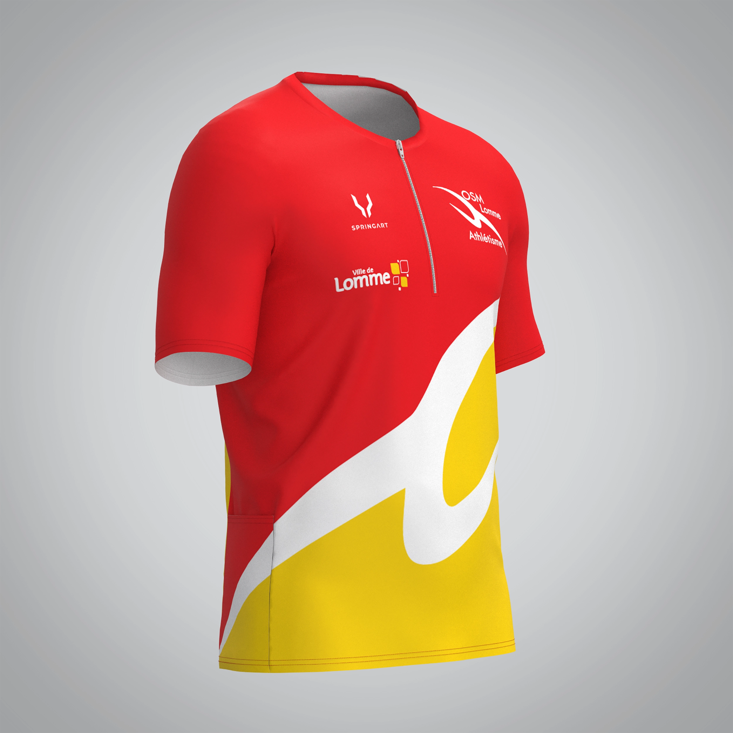 T-shirt Trail zip Homme V2.1 OSM Lomme Athlétisme