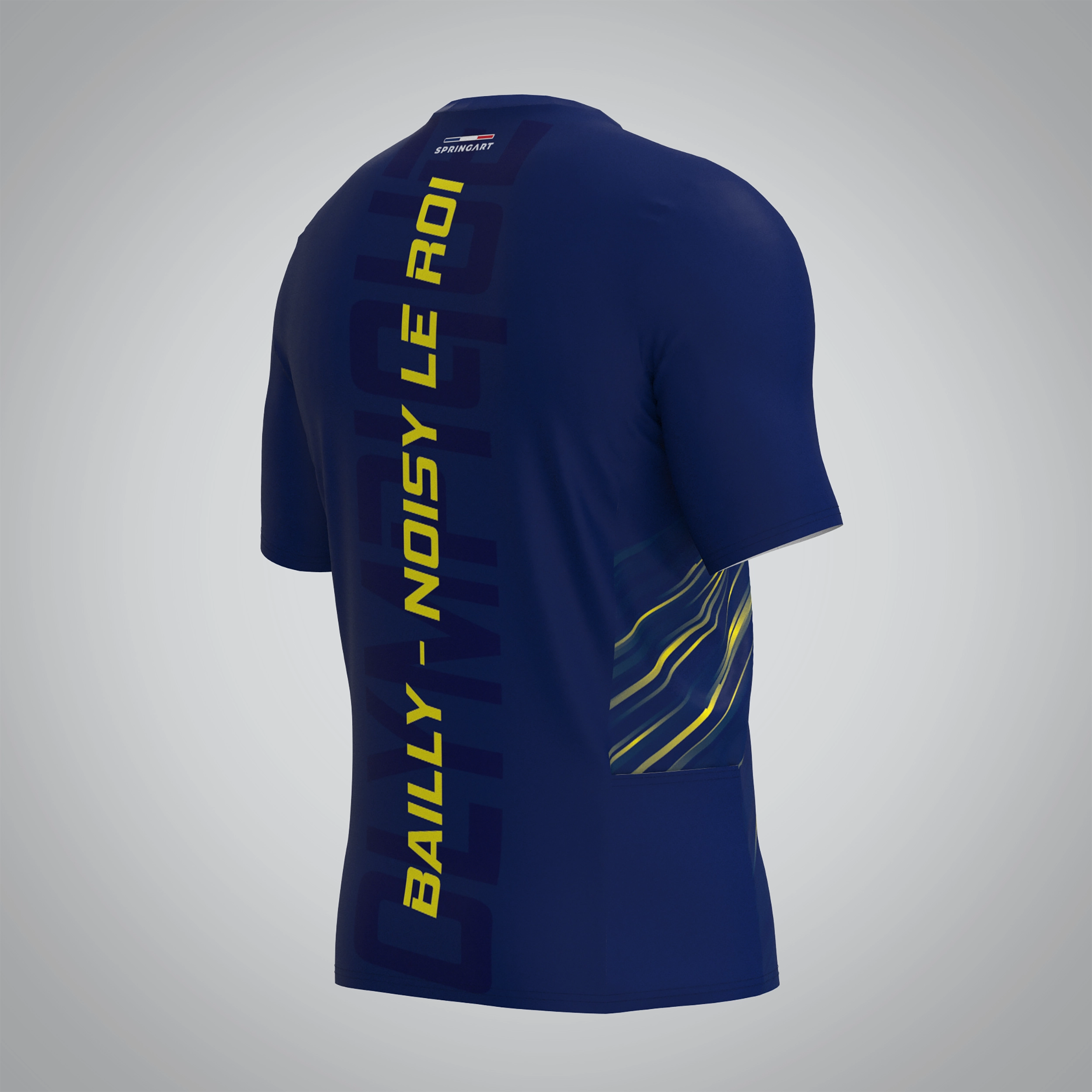 T-shirt Trail zip Homme V2.1 Olympique Bailly Noisy le Roi