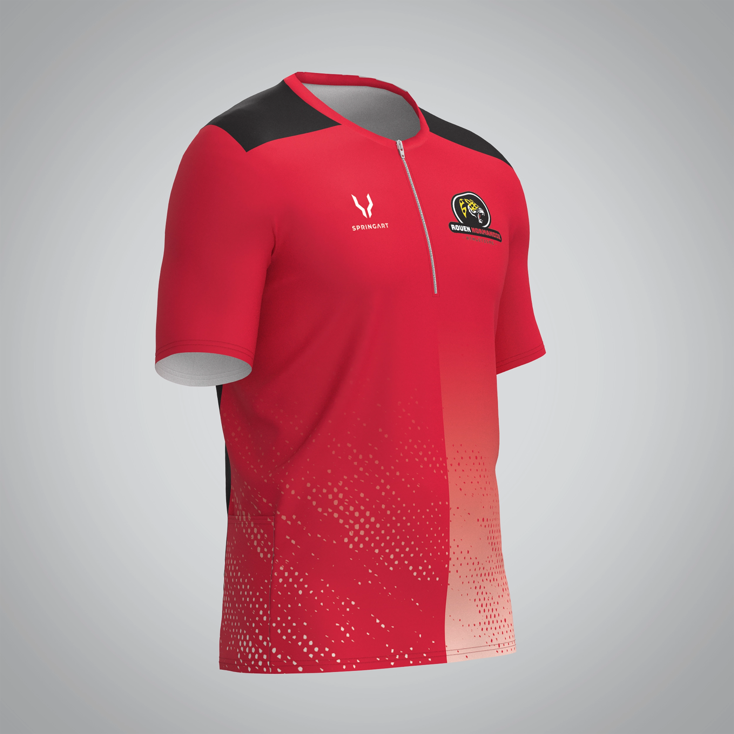 T-shirt Trail zip Homme V2.1 Rouen Normandie Athlétisme