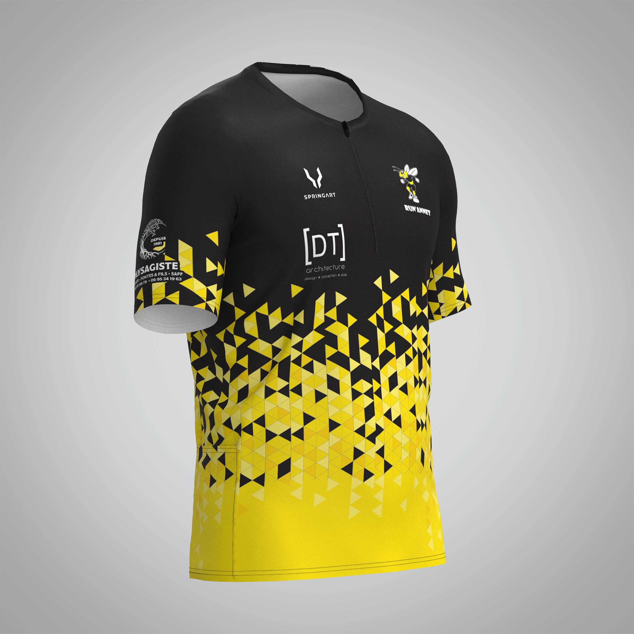 T-shirt Trail zip Homme V2.1 Run'Annet