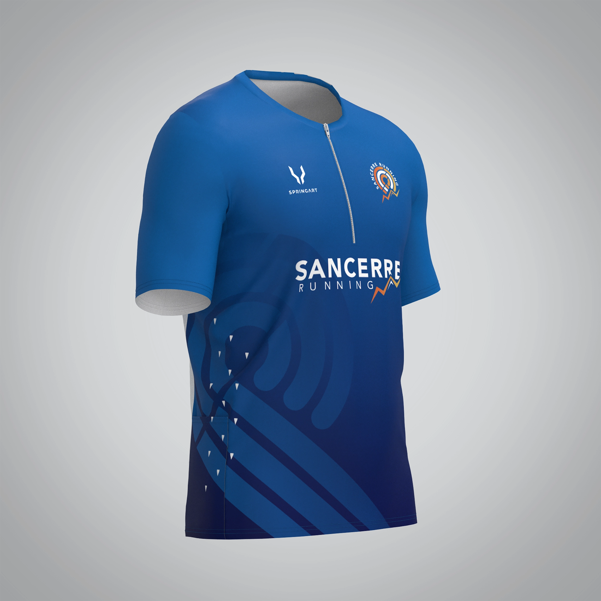 T-shirt Trail zip Homme V2.1 Sancerre Running