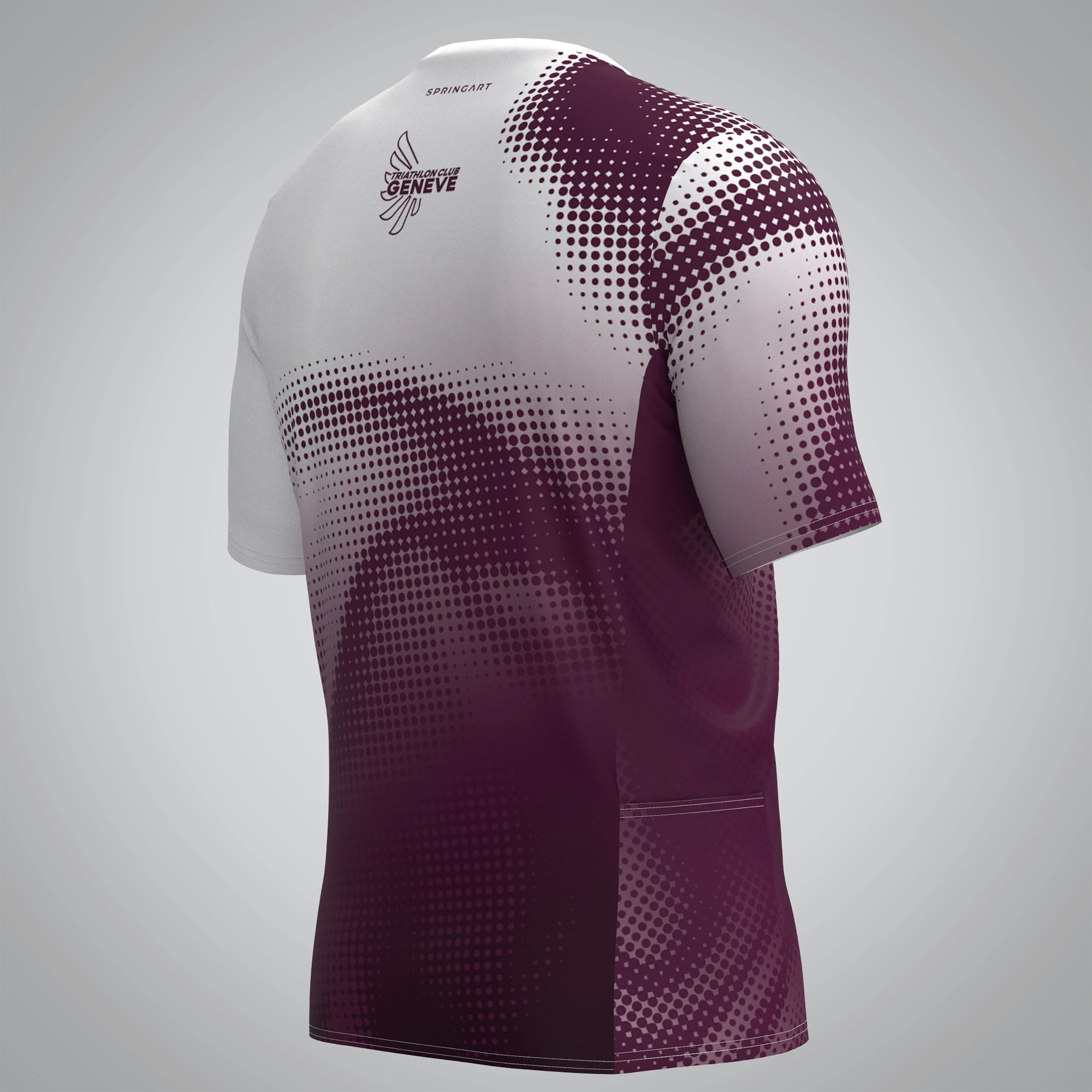 T-shirt Trail zip Homme V2.1 Triathlon Club Genève