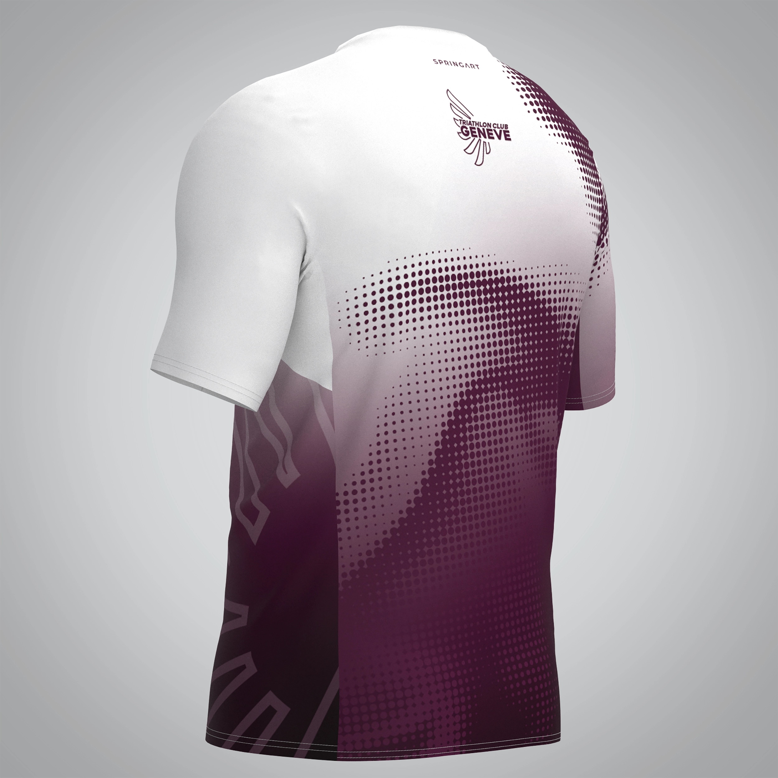 T-shirt Trail zip Homme V2.1 Triathlon Club Genève