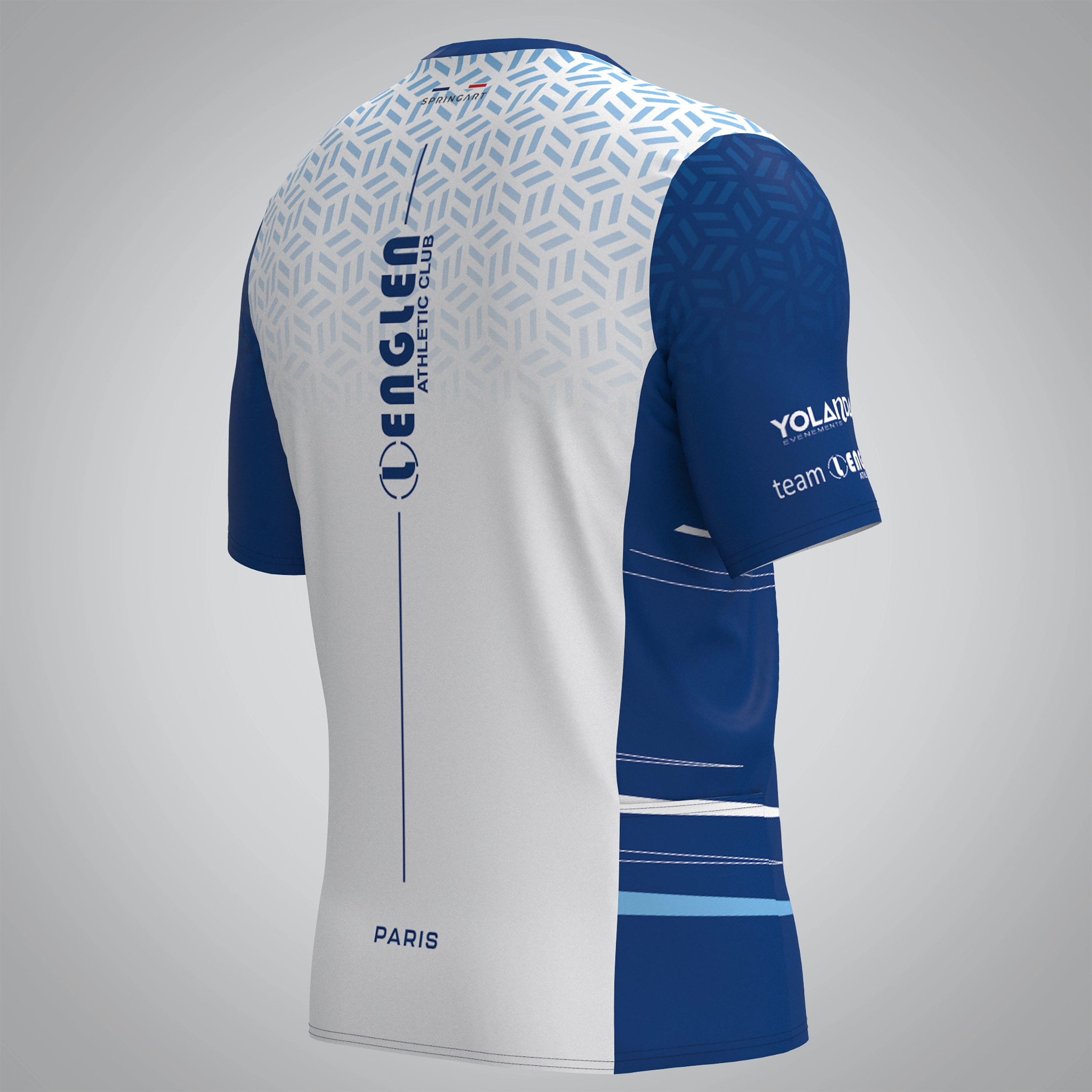 T-shirt Trail zip Homme V2.1 Team Lenglen