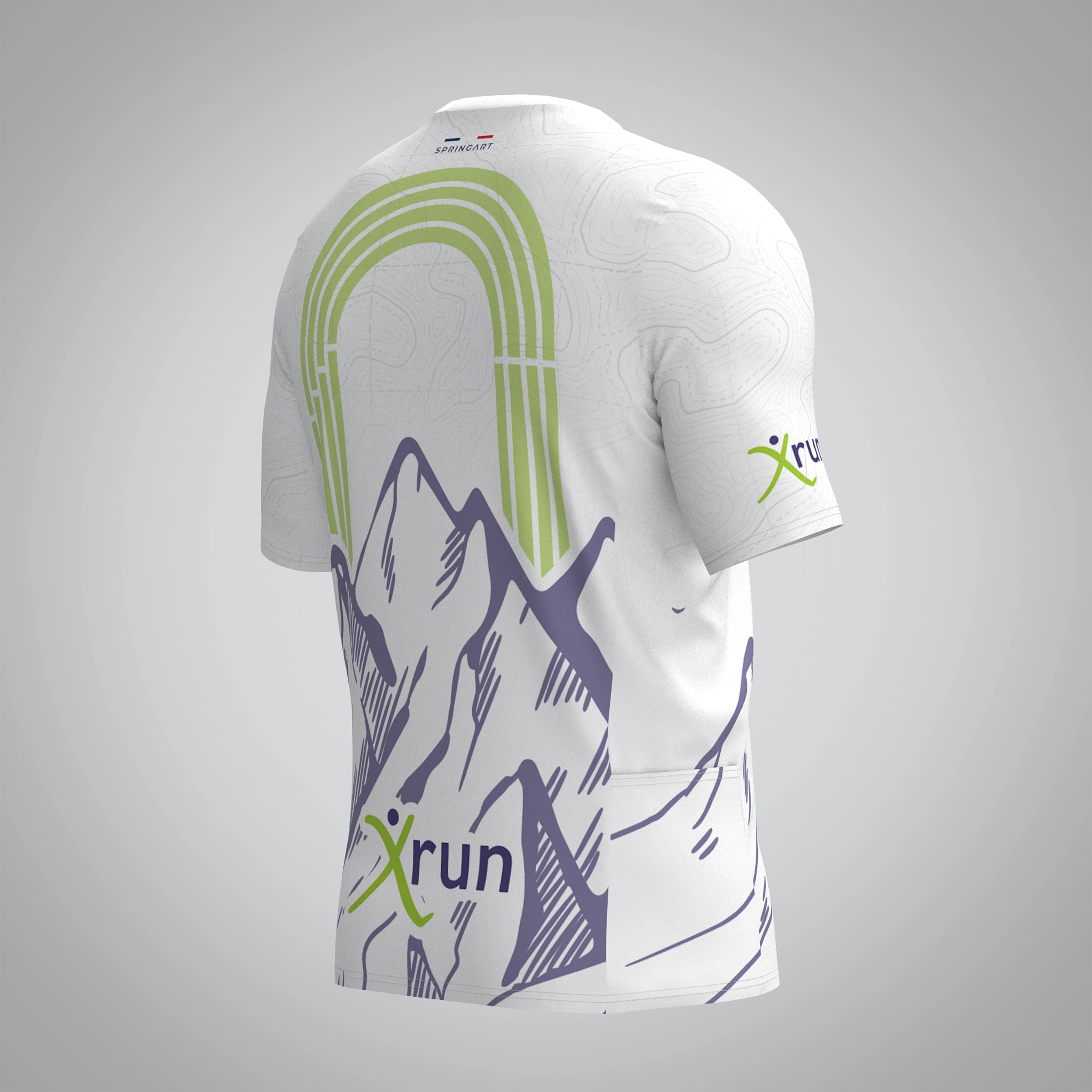 T-shirt Trail zip Homme V2.1 Xrun