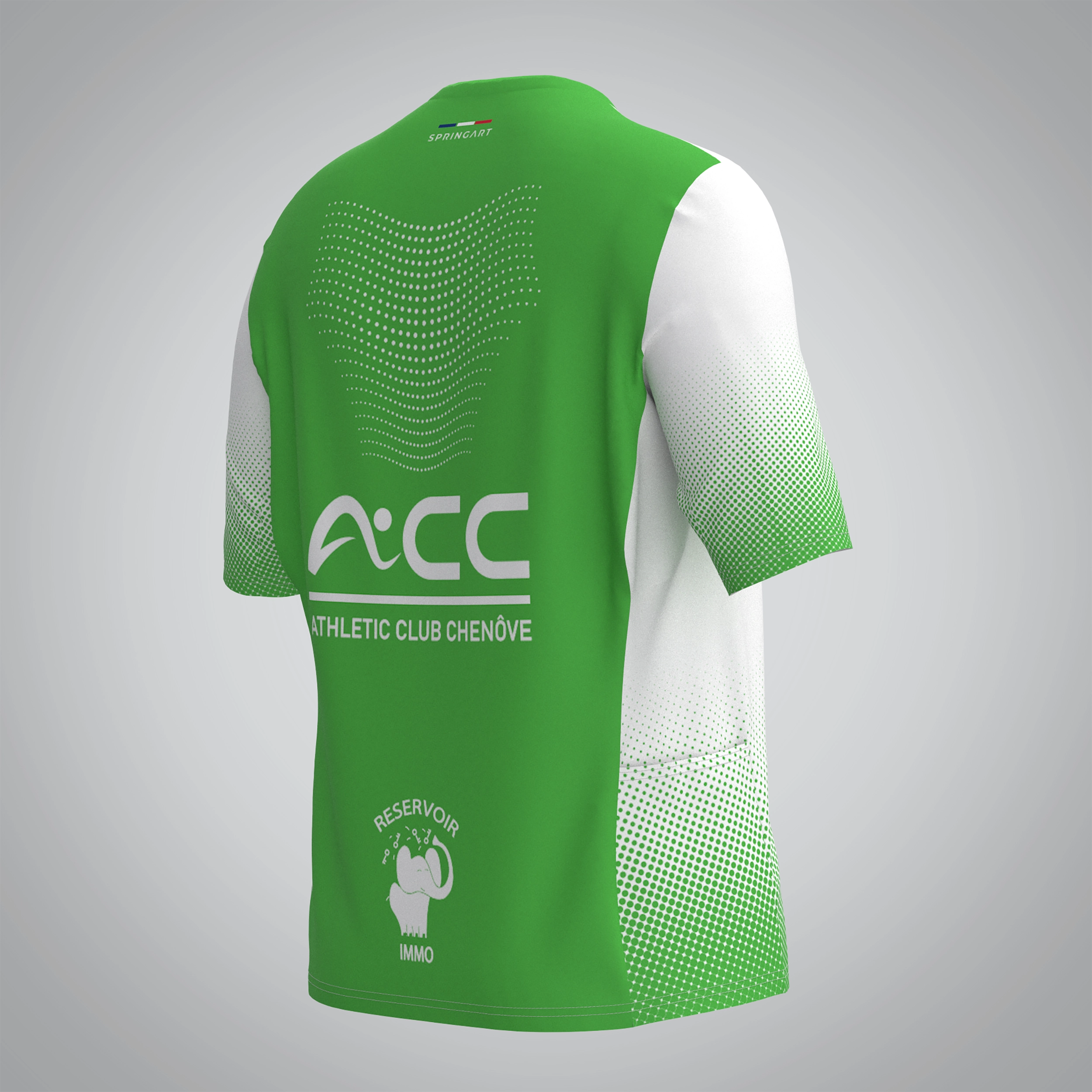 T-shirt Trail zip Femme V2.1 Athletic club Chenove