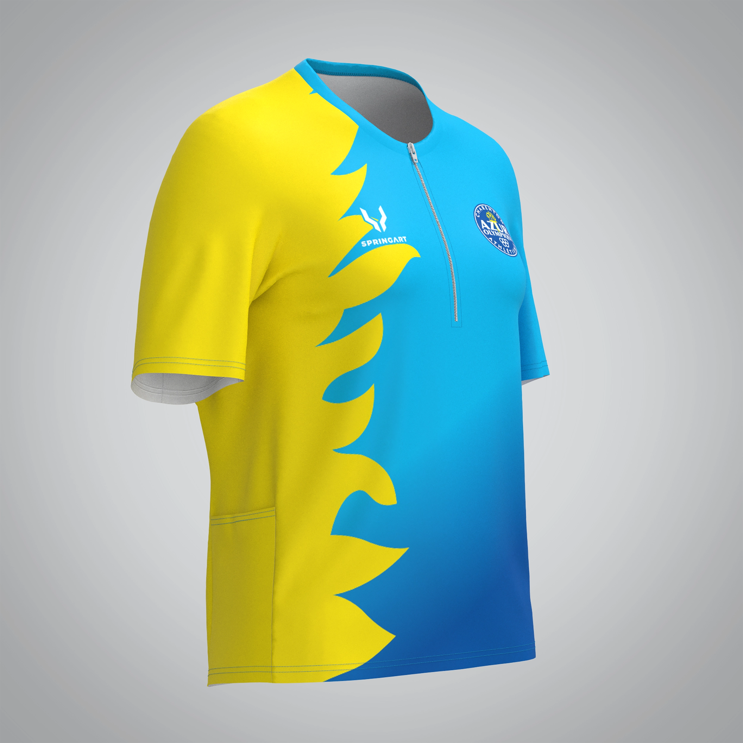 T-shirt Trail zip Femme V2.1 AO Charenton