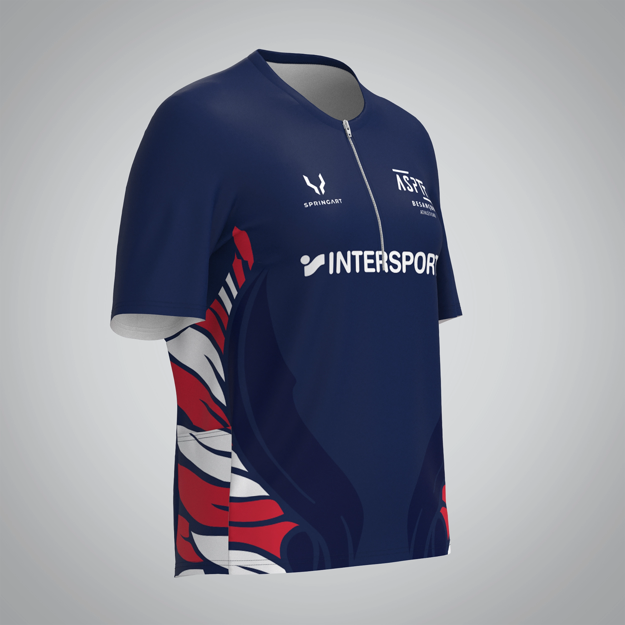 T-shirt Trail zip Femme V2.1 ASPTT Besançon Athlétisme