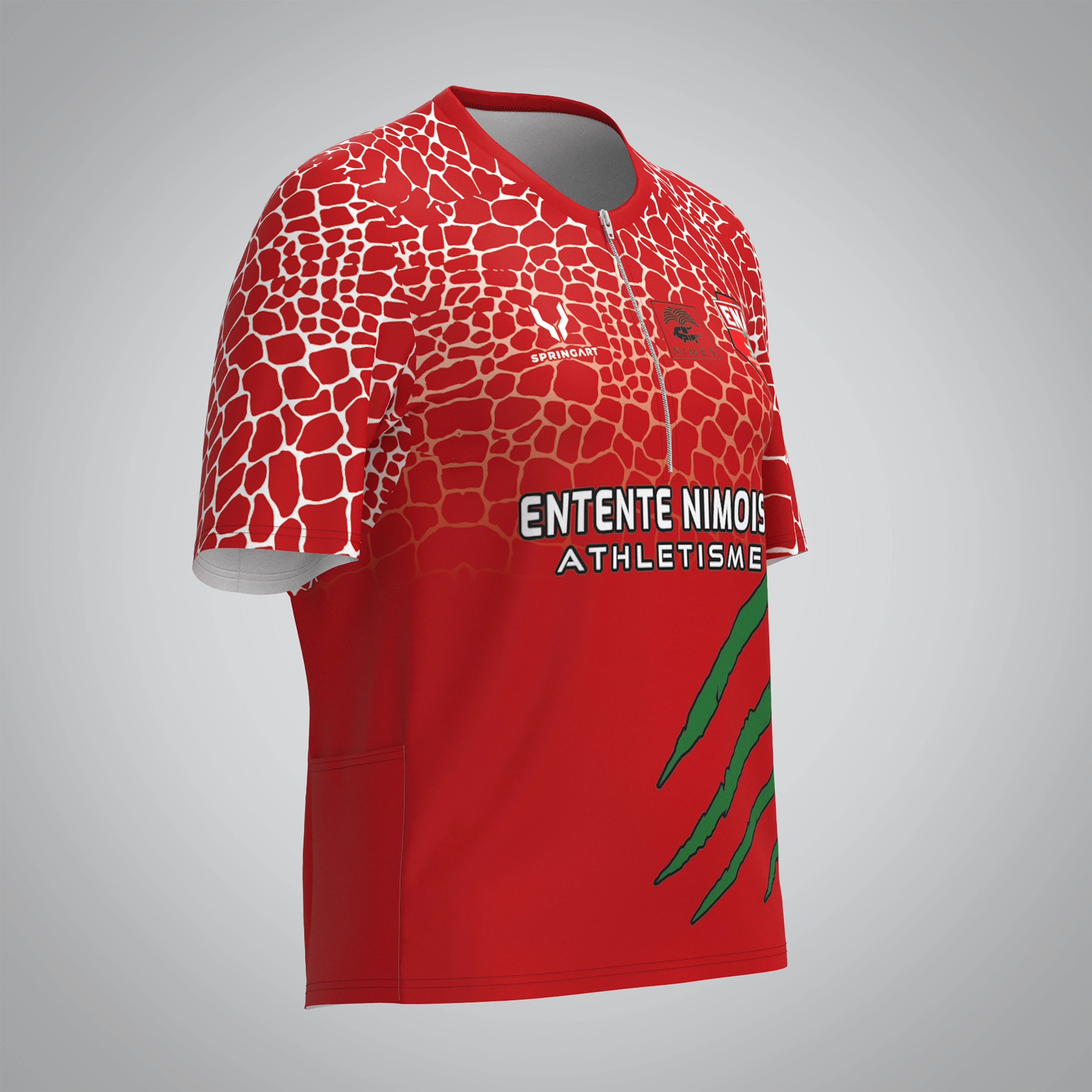 T-shirt Trail zip Femme V2.1 Entente Nimoise Athlétisme