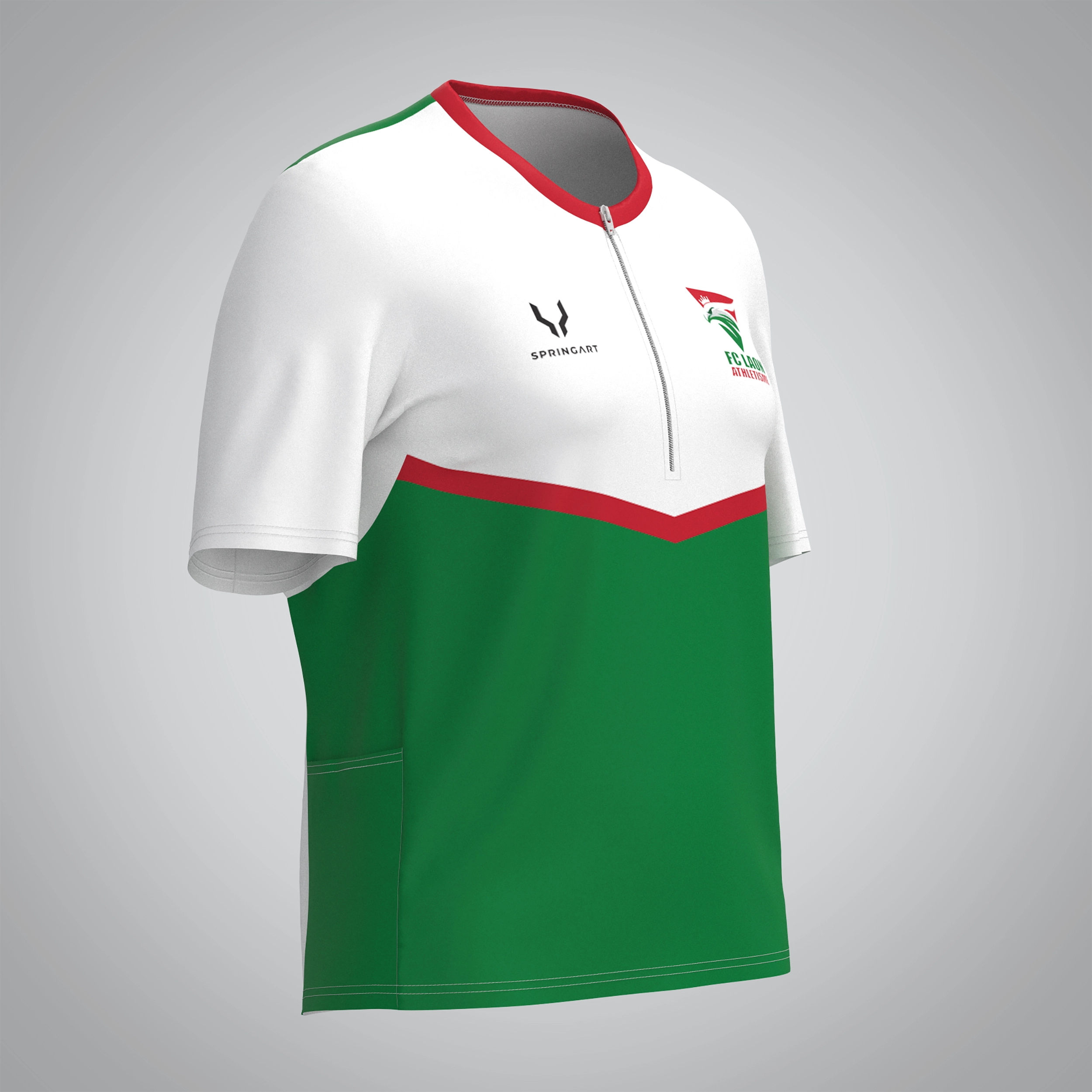 T-shirt Trail zip Femme V2.1 FC Laon Athlétisme