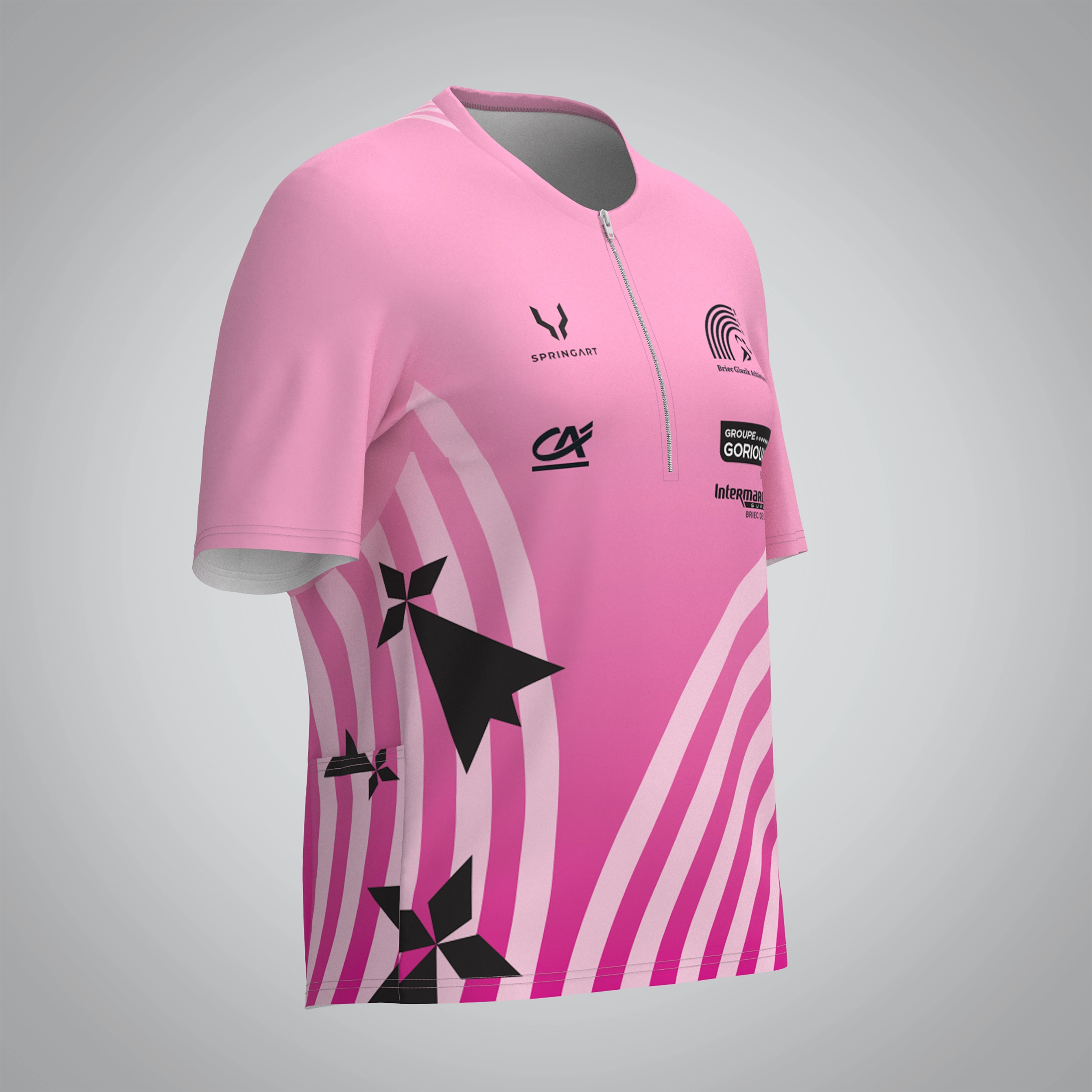 T-shirt Trail zip Femme V2.1 Briec Glazik Athlétisme