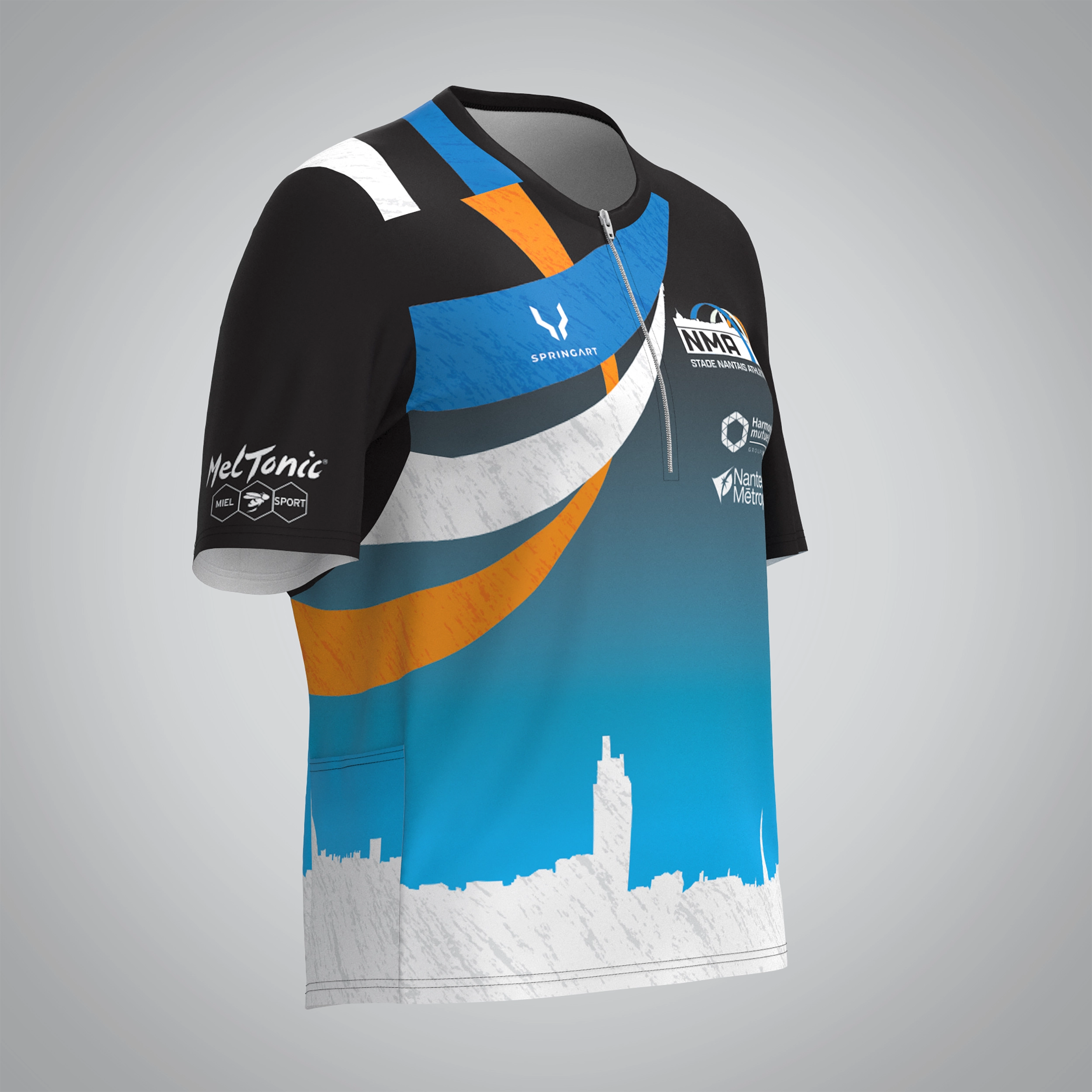 T-shirt Trail zip Femme V2.1 Nantes Métropole Athlétisme