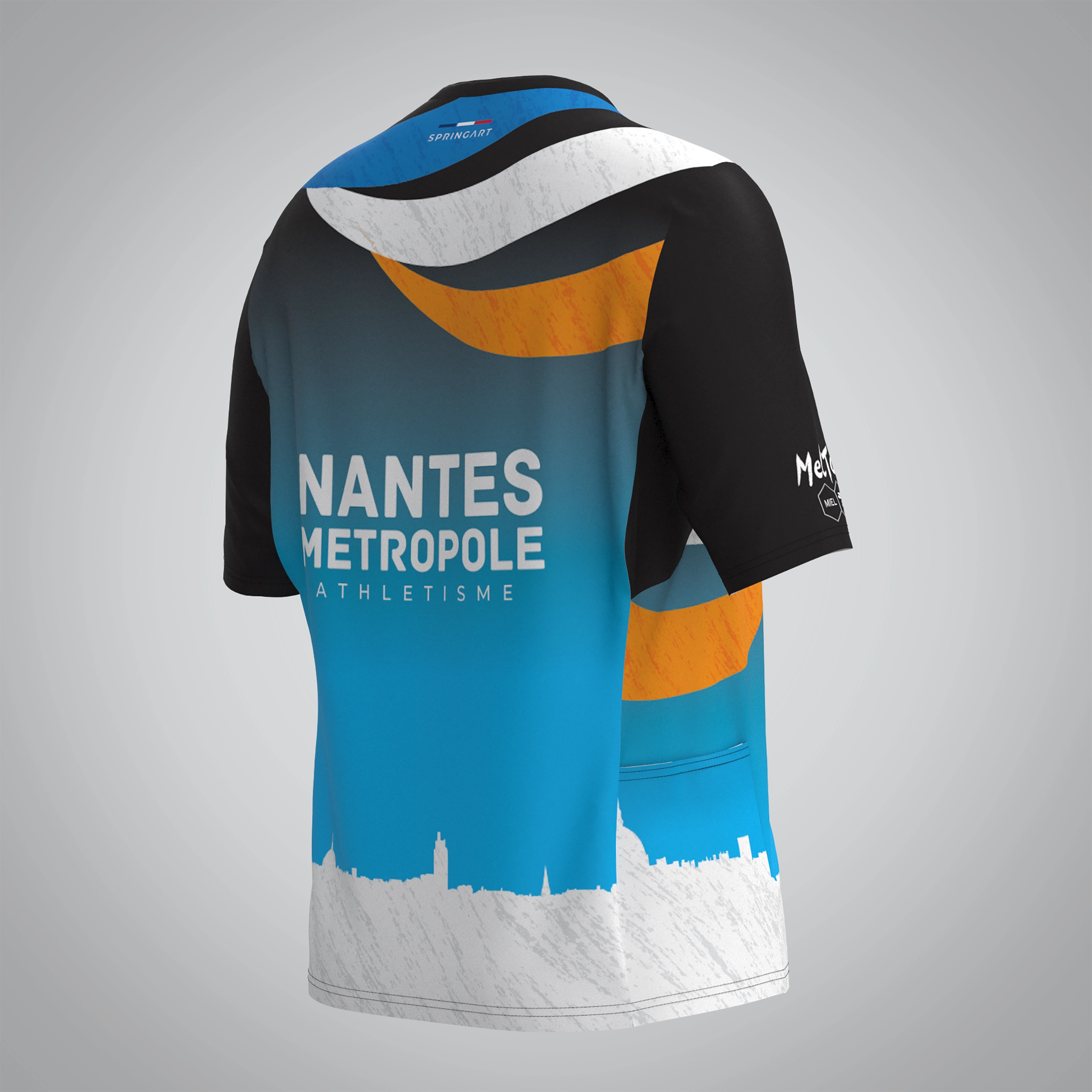 T-shirt Trail zip Femme V2.1 Nantes Métropole Athlétisme