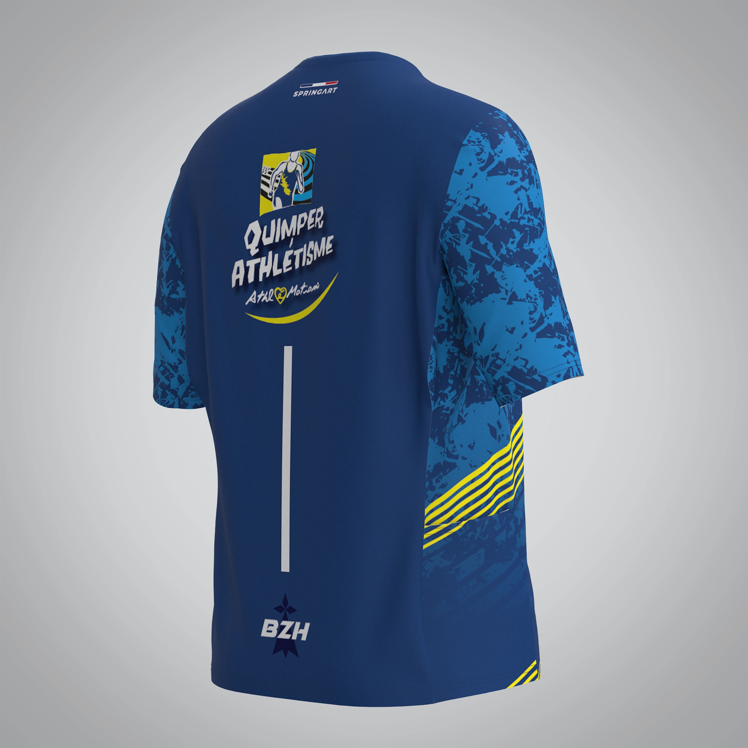 T-shirt Trail zip Femme V2.1 Quimper Athlétisme