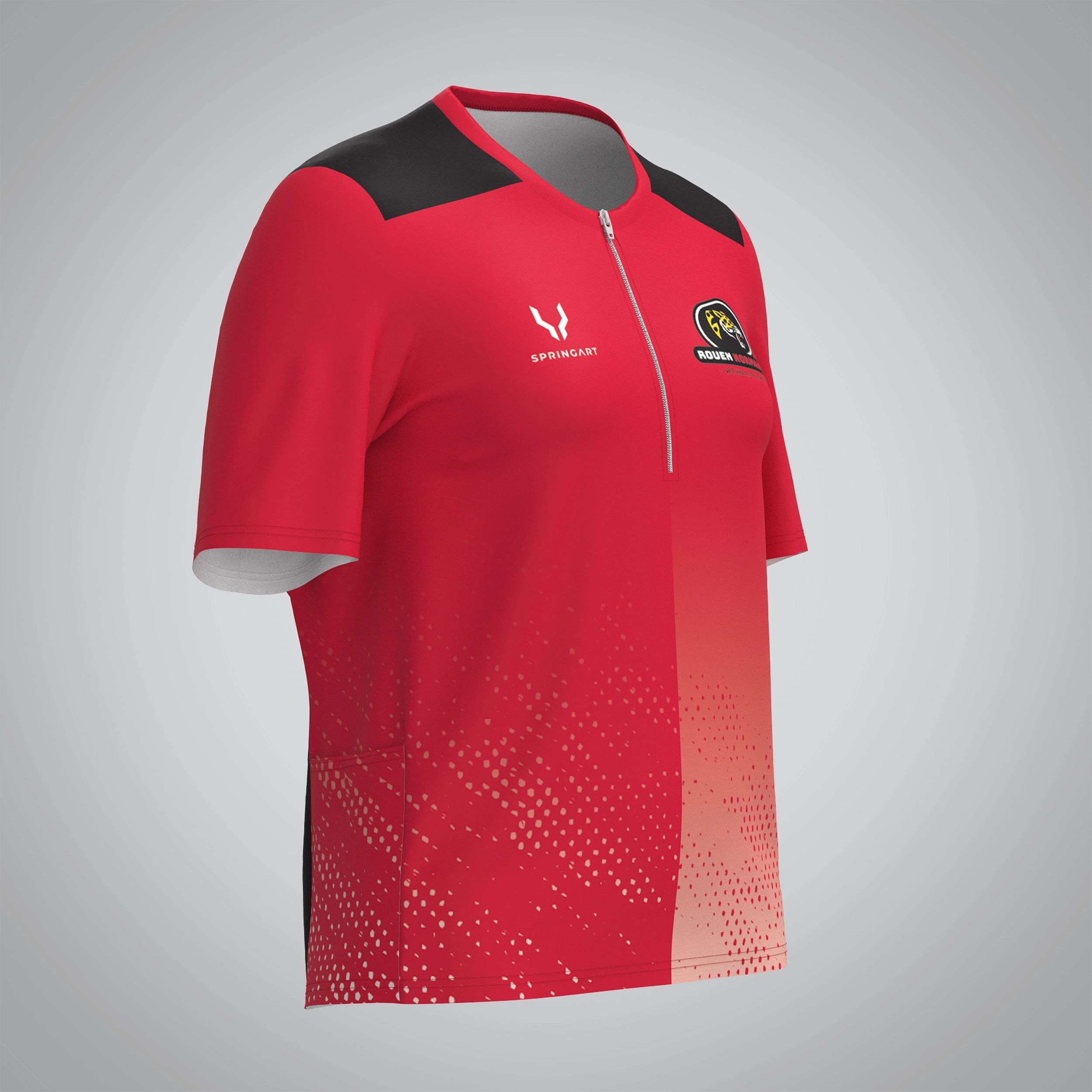 T-shirt Trail zip Femme V2.1 Rouen Normandie Athlétisme