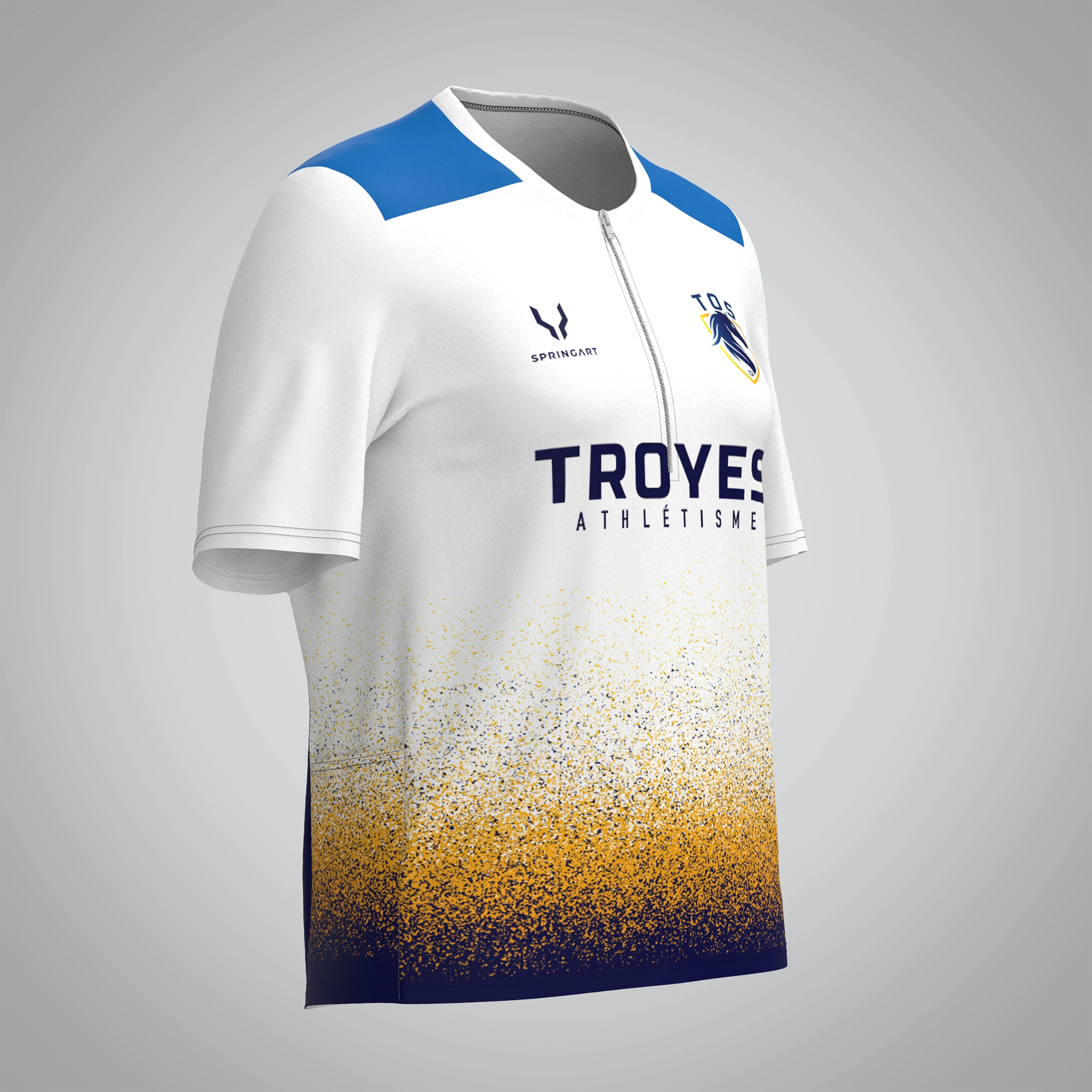 T-shirt Trail zip Femme V2.1 TOS Athlétisme