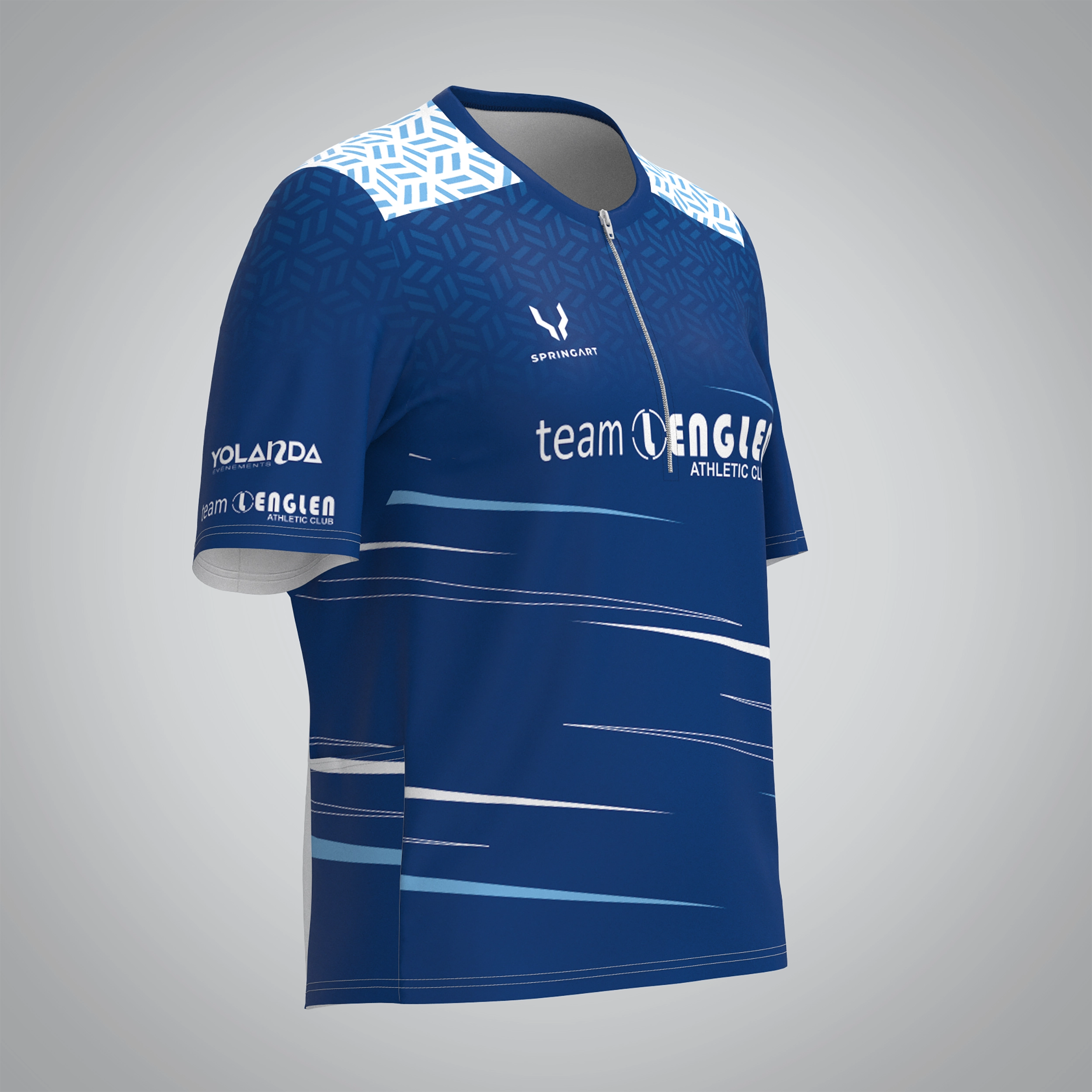 T-shirt Trail zip Femme V2.1 Team Lenglen