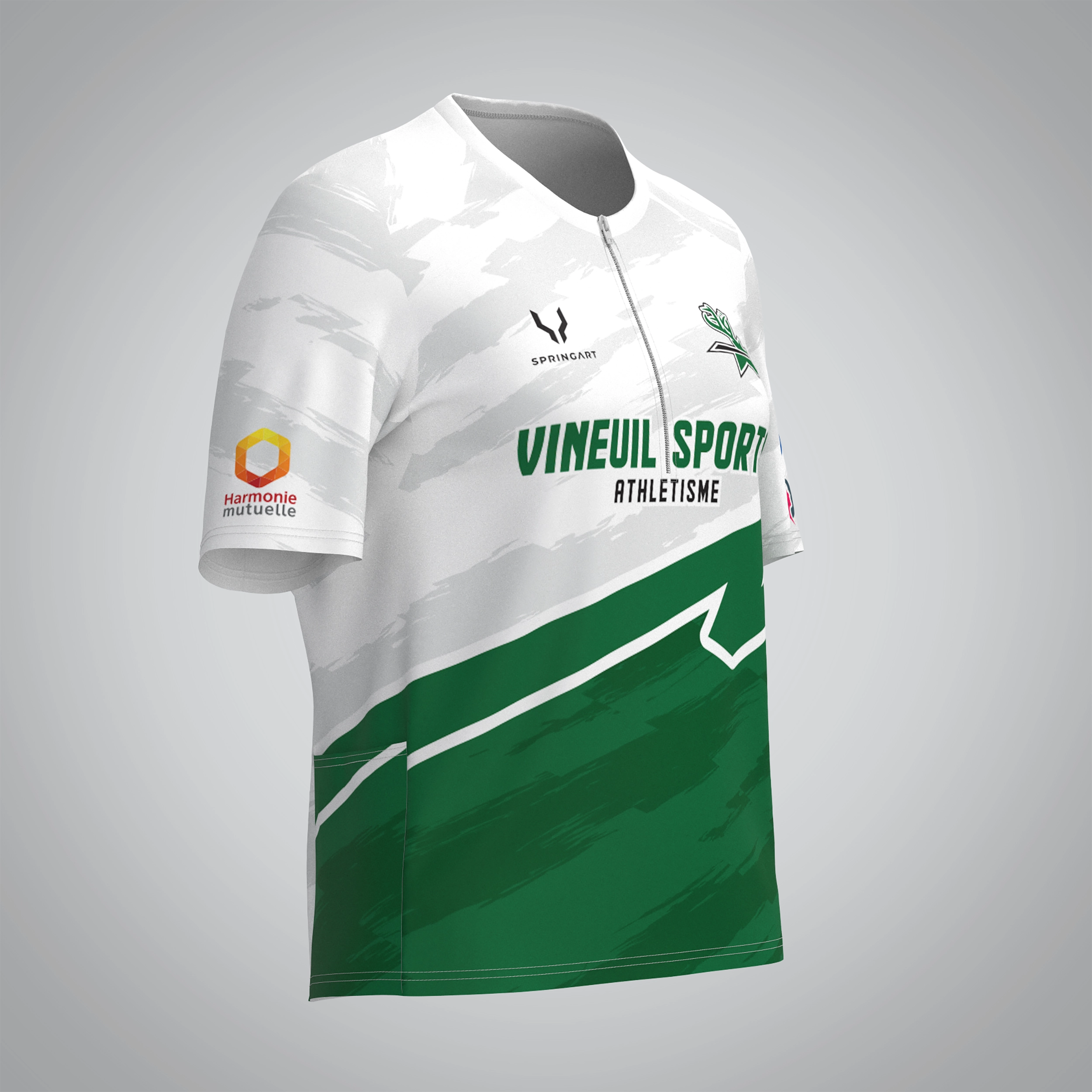 T-shirt Trail zip Femme V2.1 Vineuil Sport Athlétisme