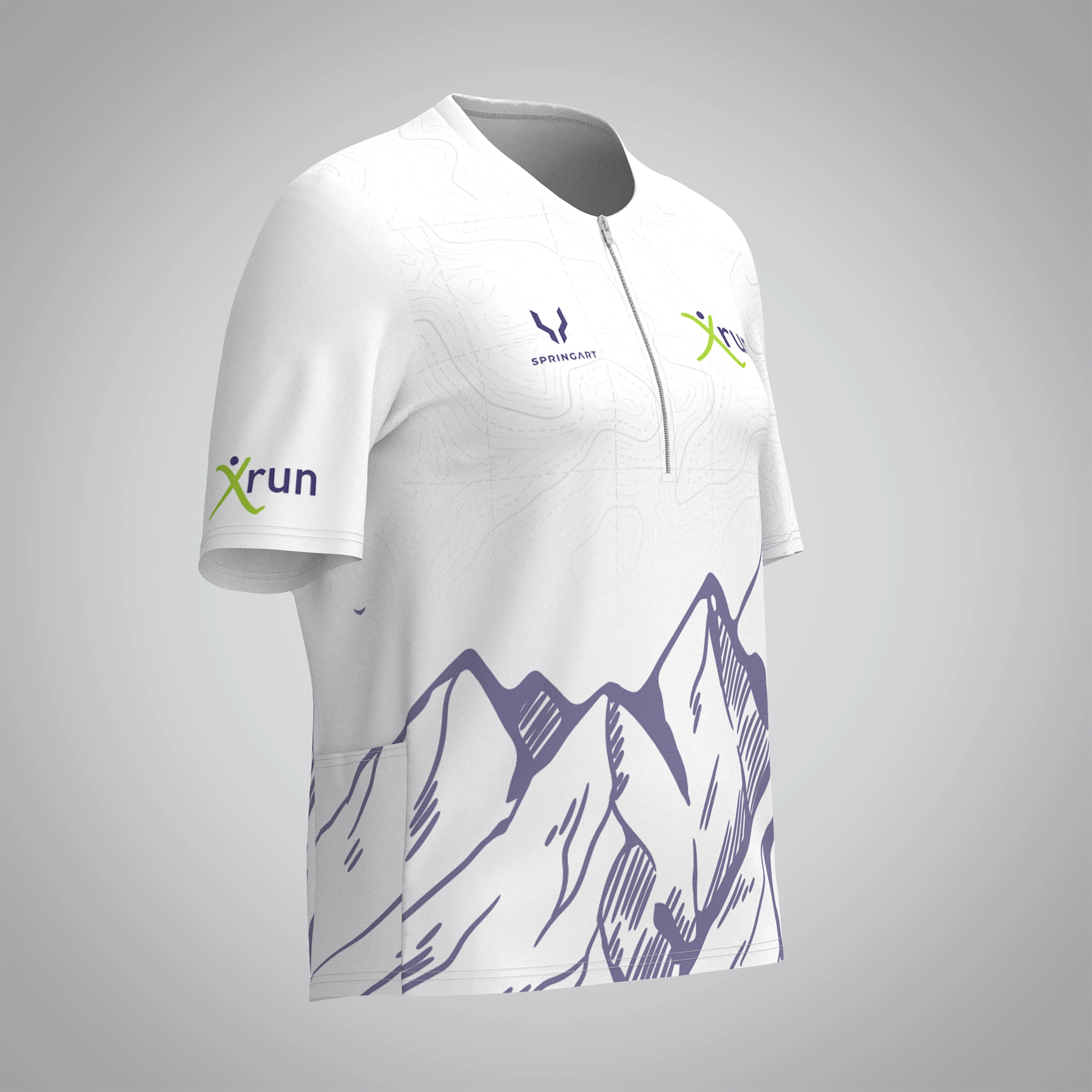 T-shirt Trail zip Femme V2.1 Xrun