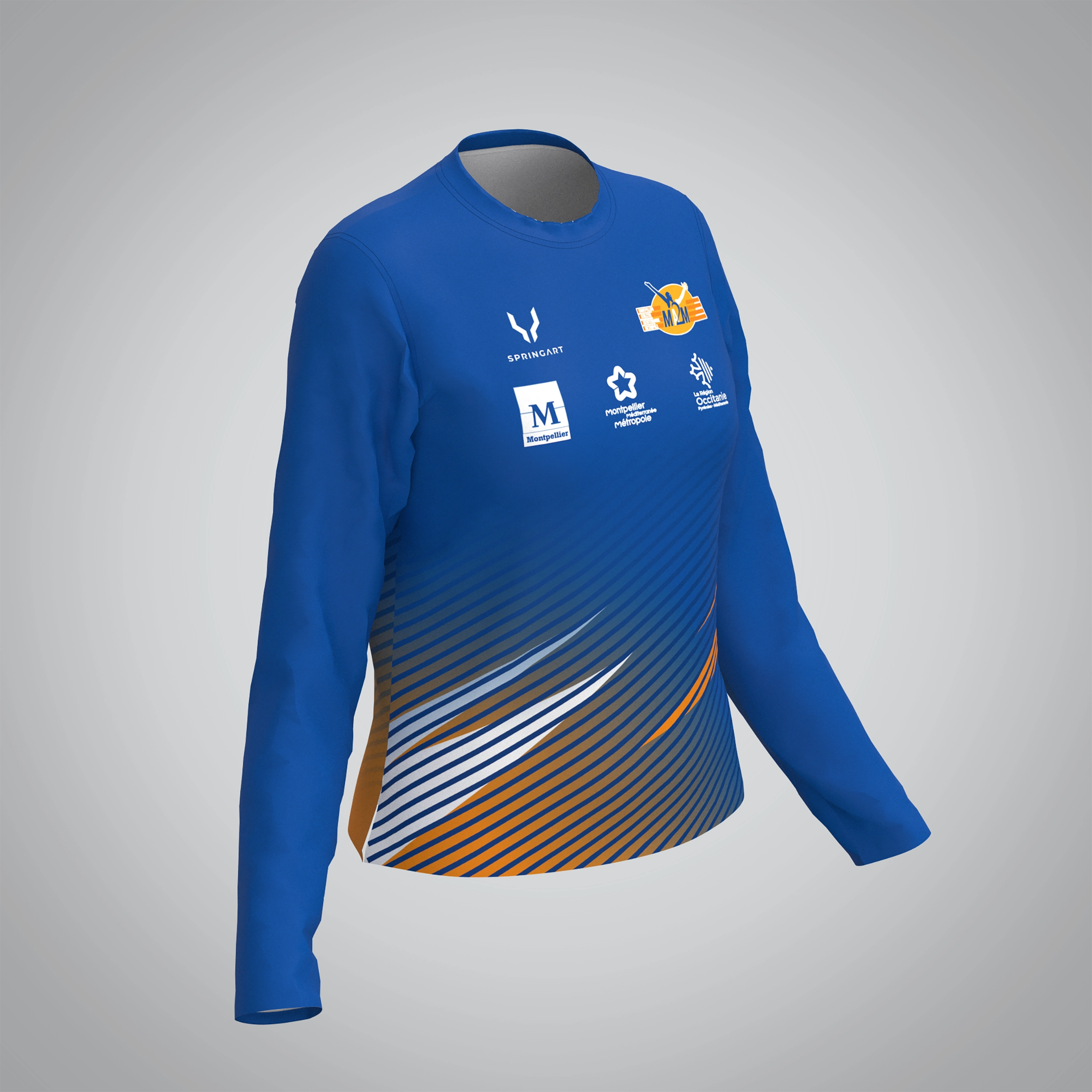 T-shirt Manches Longues Femme Montpellier Athletic Méditerranée Métropole