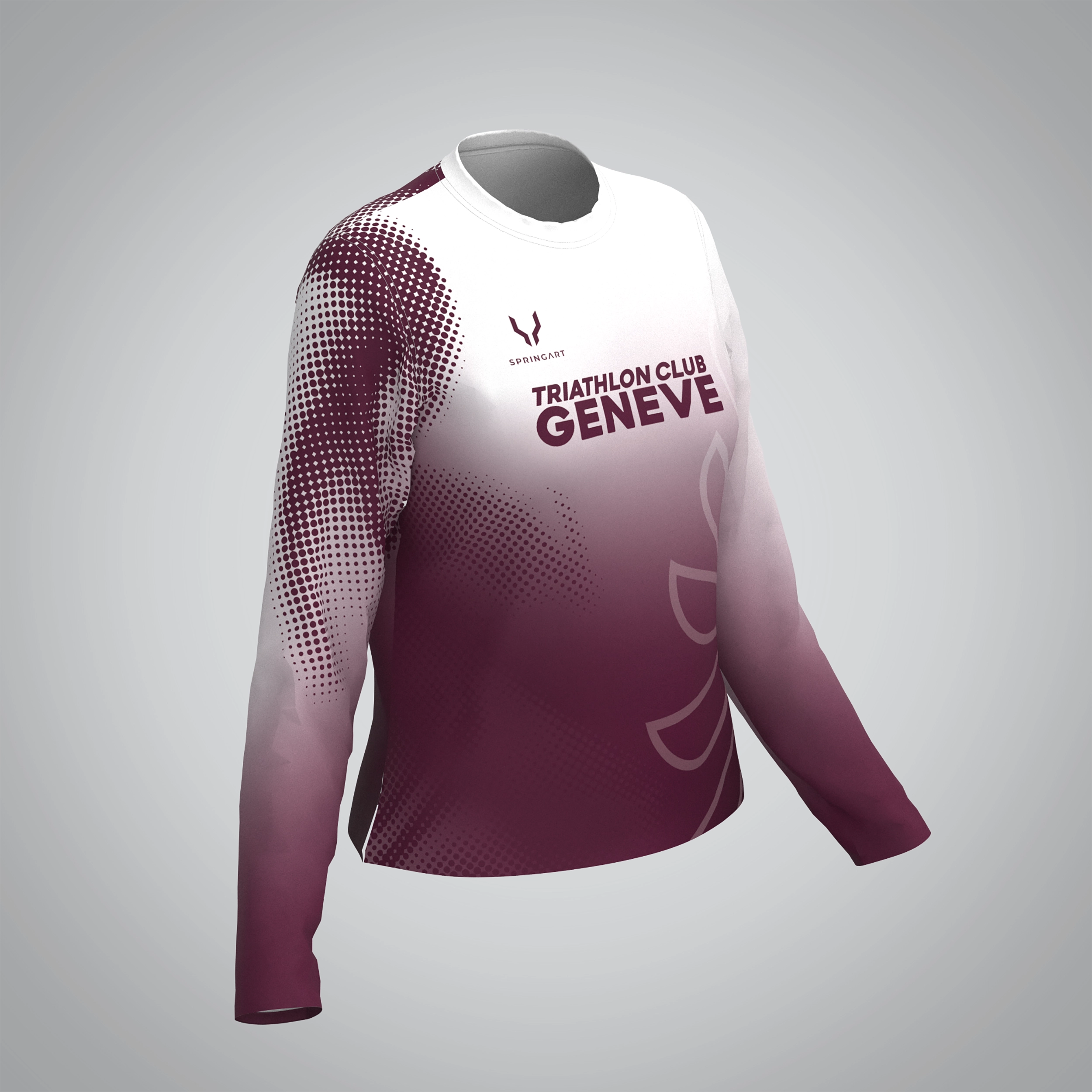 T-shirt Manches Longues Femme Triathlon Club Genève