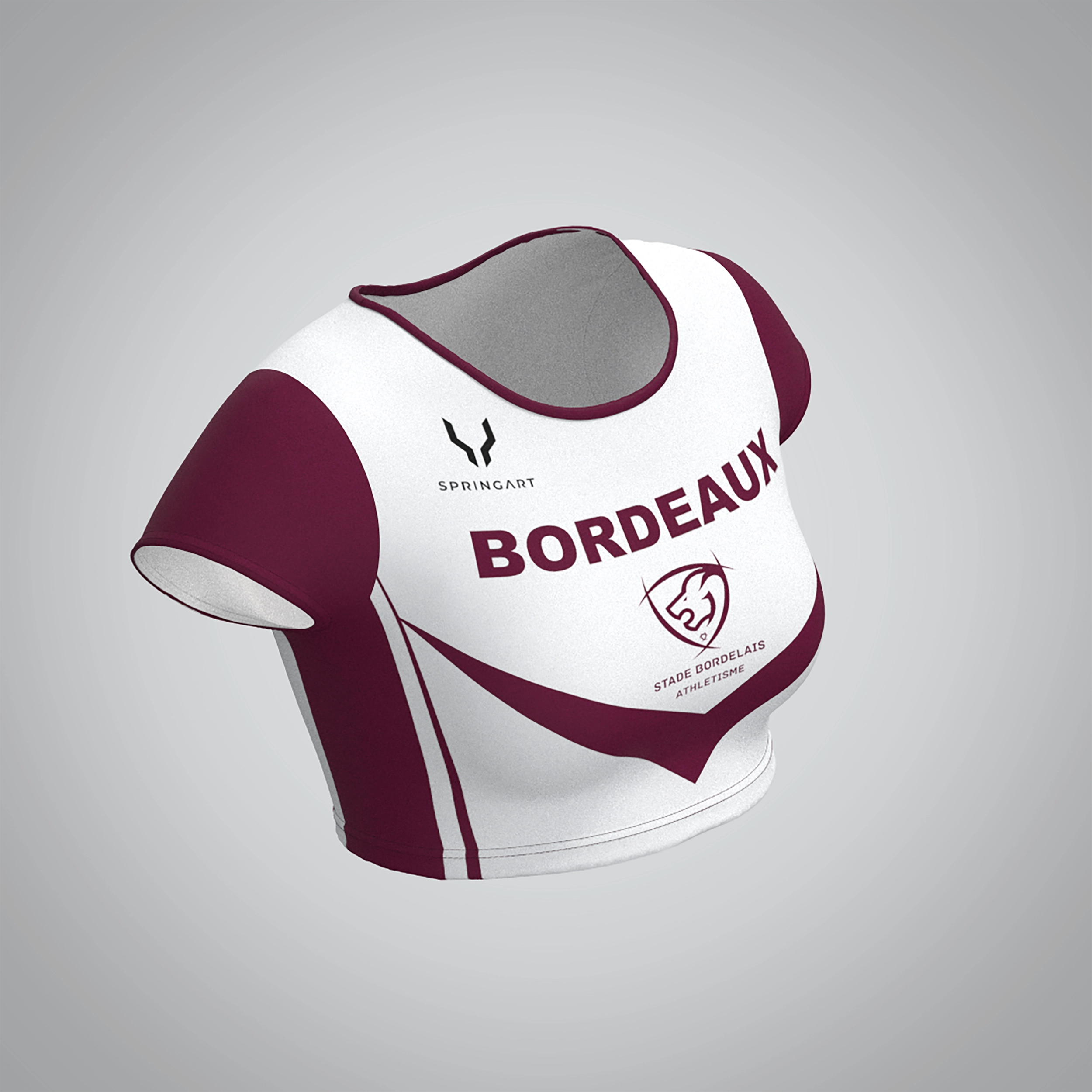 Brassière Manches Courtes Bordeaux Athlétisme