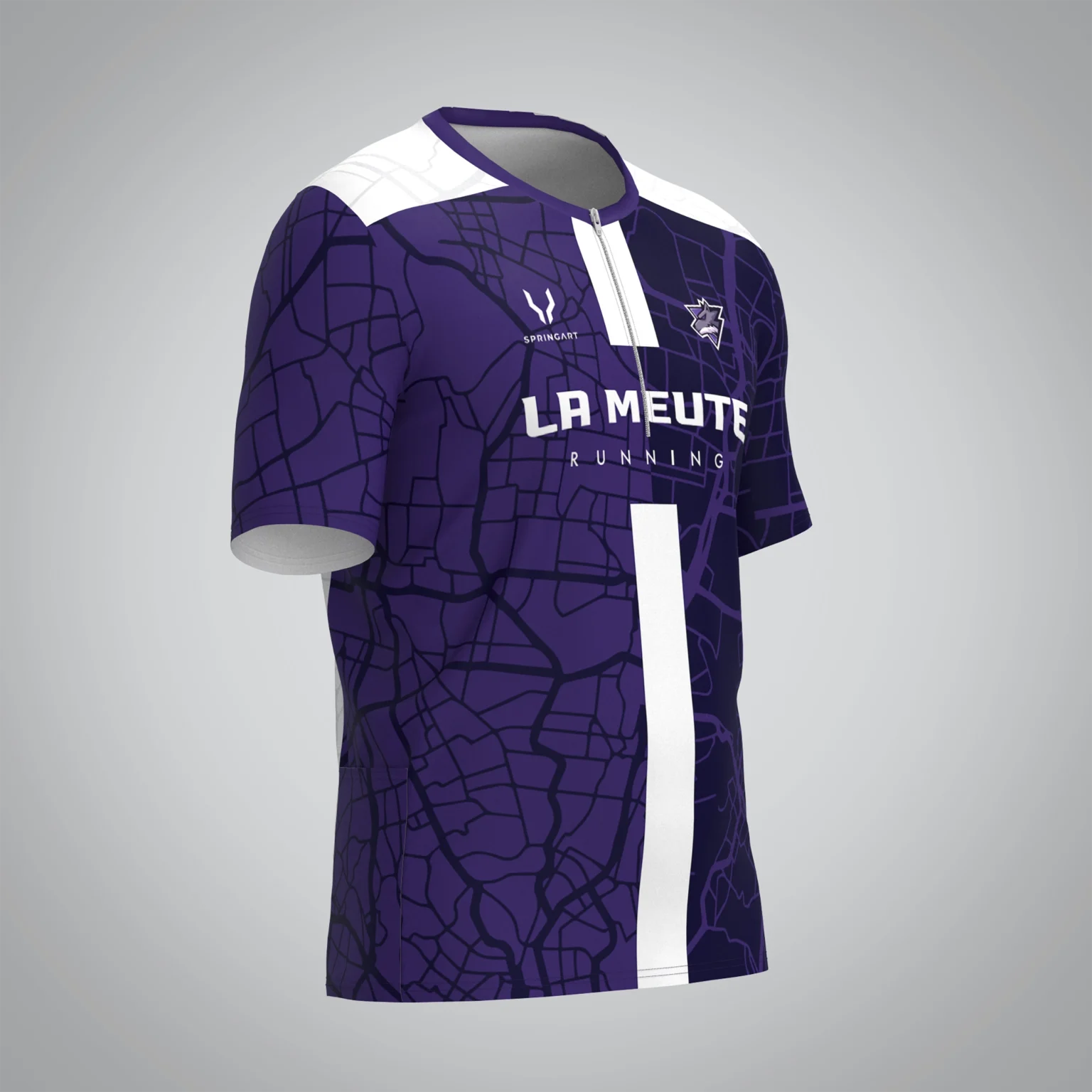 T-shirt Trail zip Homme V2.1 La Meute Running